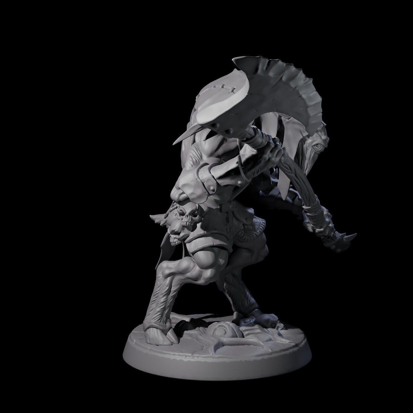 Shadowy Beastman D Miniature for Dungeons and Dragons, Pathfinder or other TTRPGs