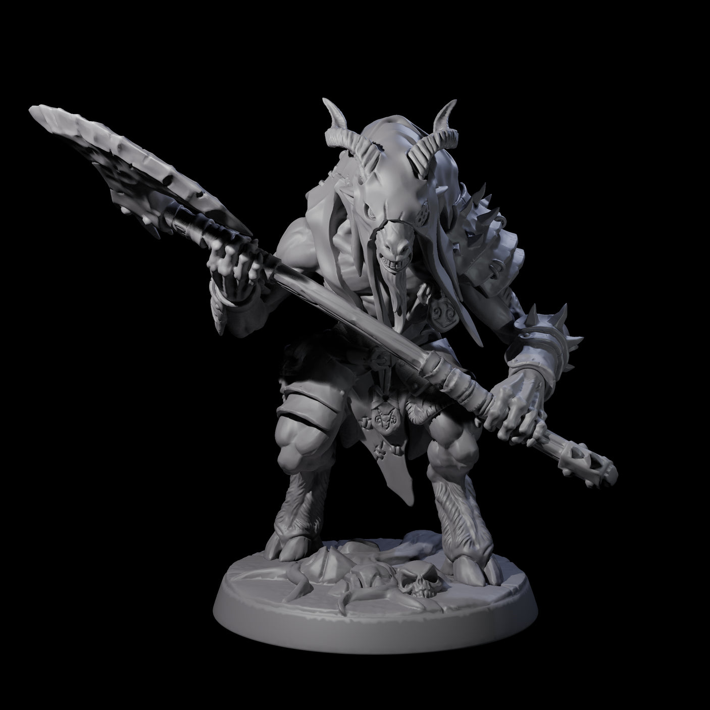 Shadowy Beastman D Miniature for Dungeons and Dragons, Pathfinder or other TTRPGs