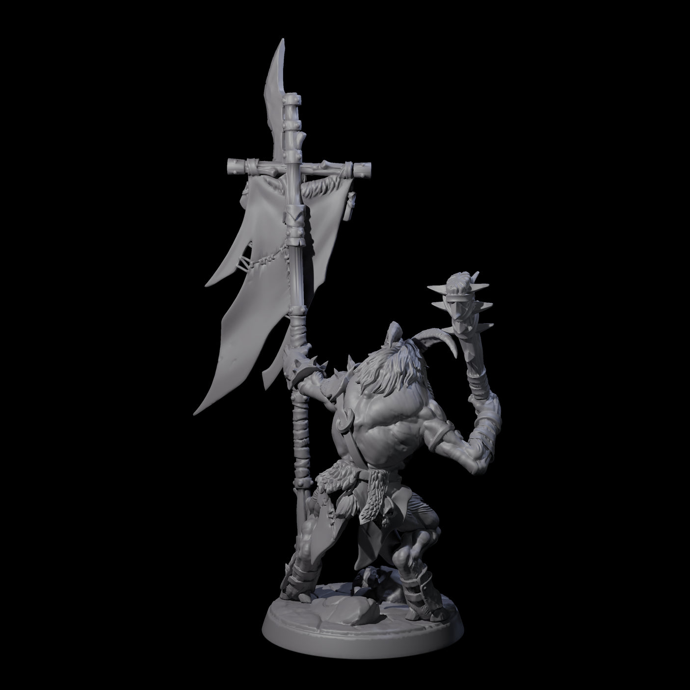 Shadowy Beastman E Miniature for Dungeons and Dragons, Pathfinder or other TTRPGs