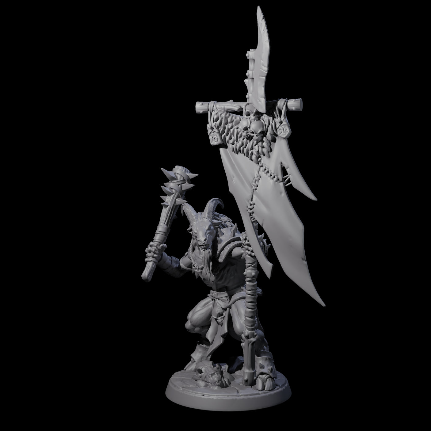 Shadowy Beastman E Miniature for Dungeons and Dragons, Pathfinder or other TTRPGs