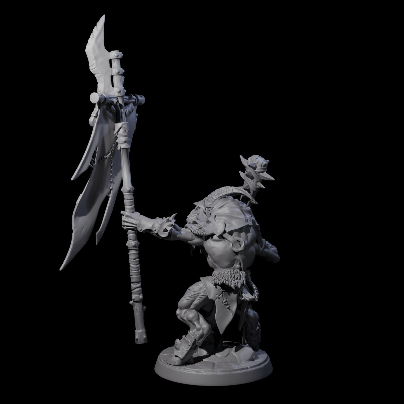 Shadowy Beastman E Miniature for Dungeons and Dragons, Pathfinder or other TTRPGs