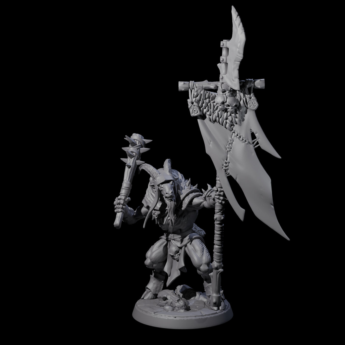 Shadowy Beastman E Miniature for Dungeons and Dragons, Pathfinder or other TTRPGs