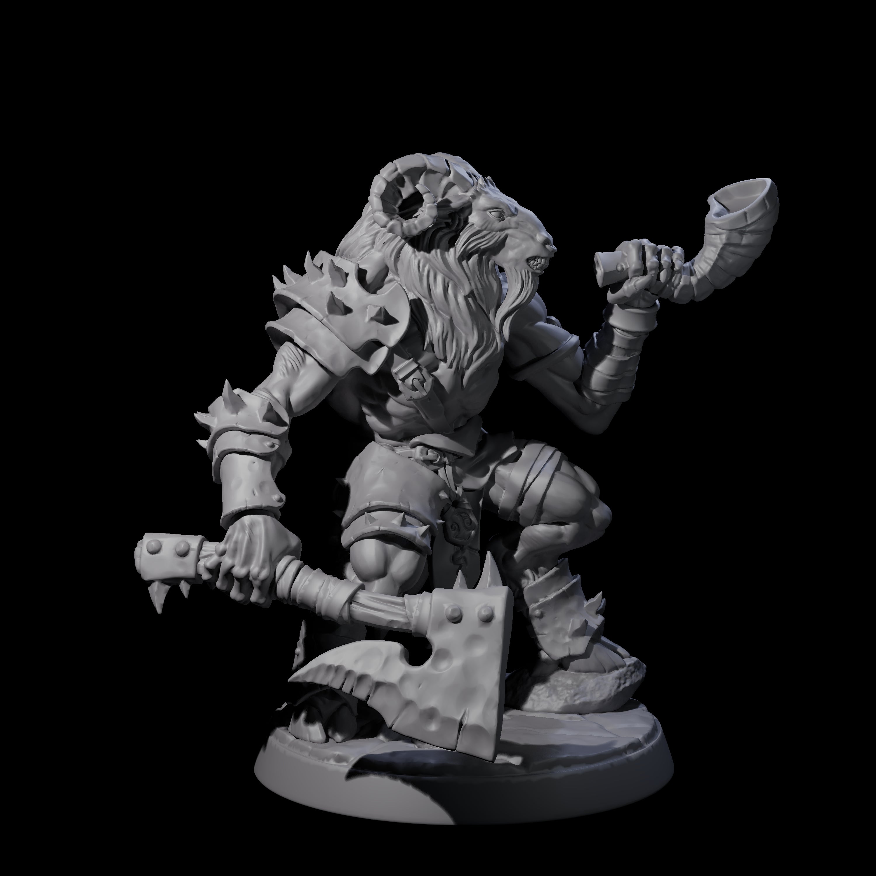 Shadowy Beastman F Miniature for Dungeons and Dragons, Pathfinder or other TTRPGs