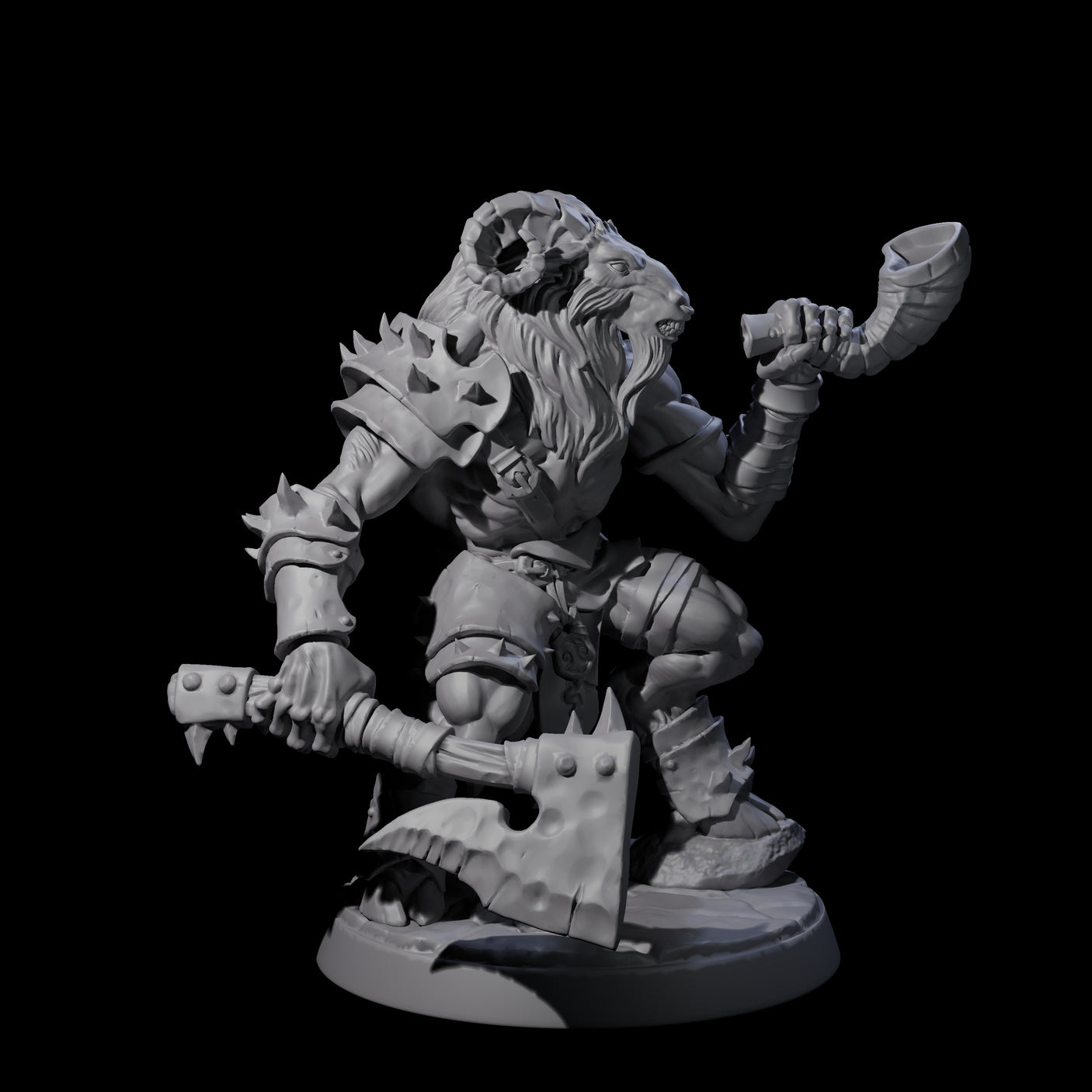 Shadowy Beastman F Miniature for Dungeons and Dragons, Pathfinder or other TTRPGs