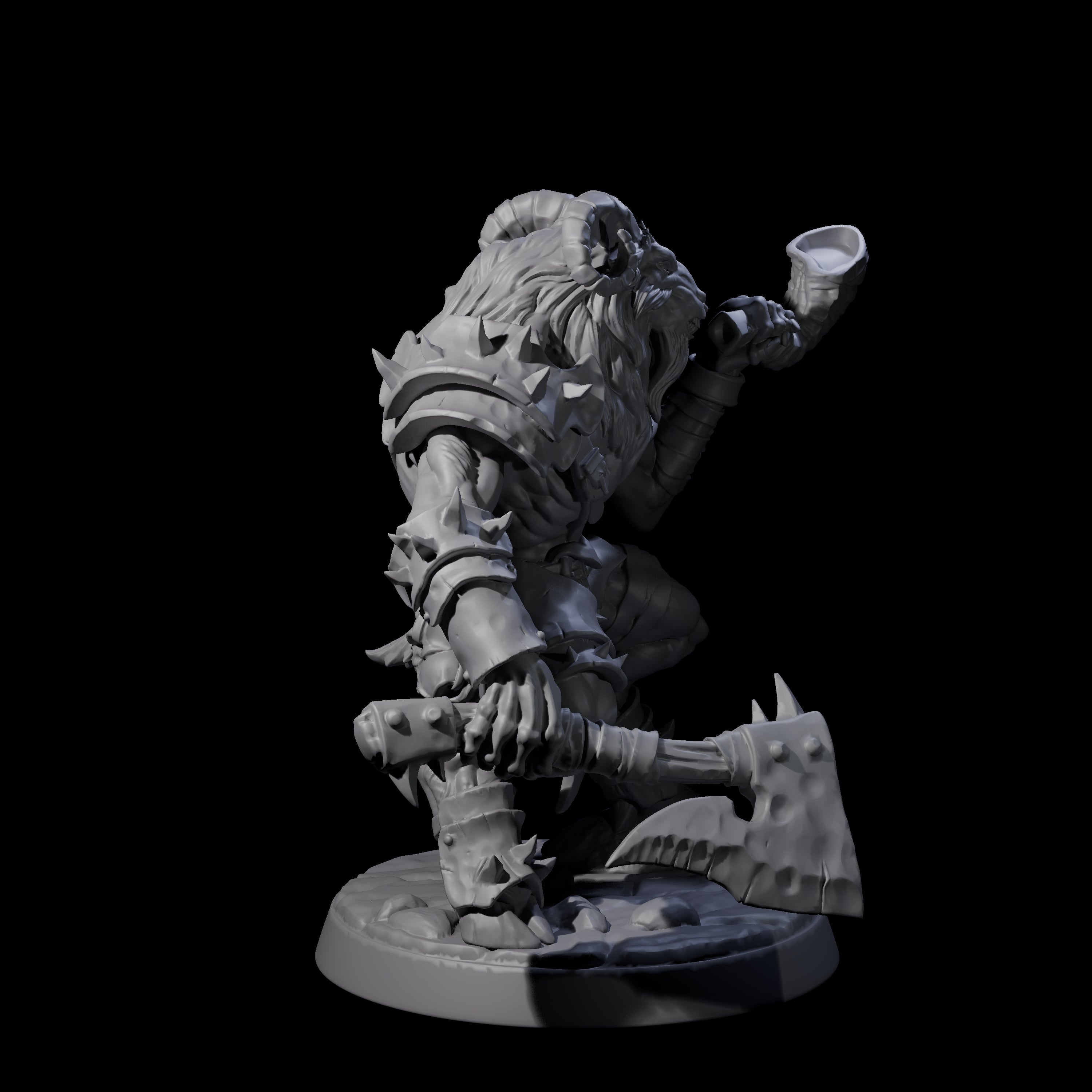 Shadowy Beastman F Miniature for Dungeons and Dragons, Pathfinder or other TTRPGs