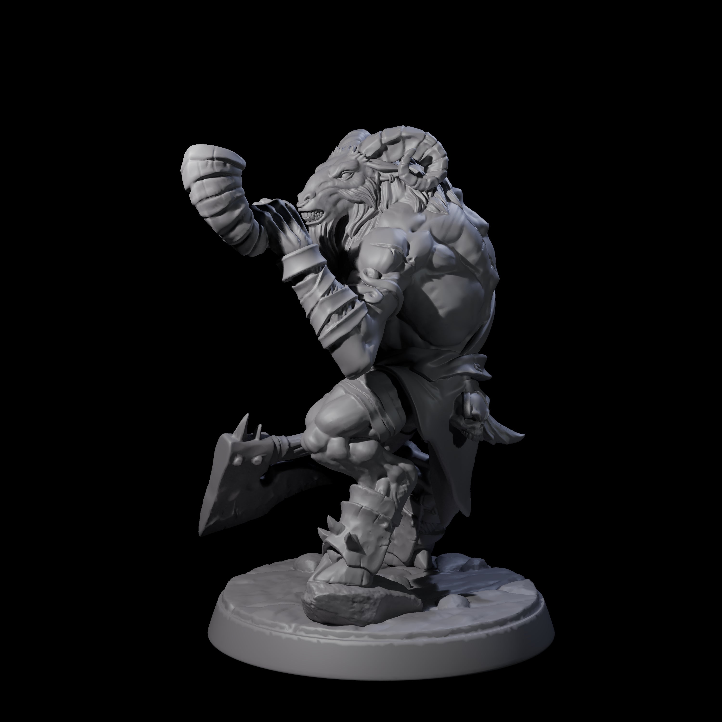 Shadowy Beastman F Miniature for Dungeons and Dragons, Pathfinder or other TTRPGs