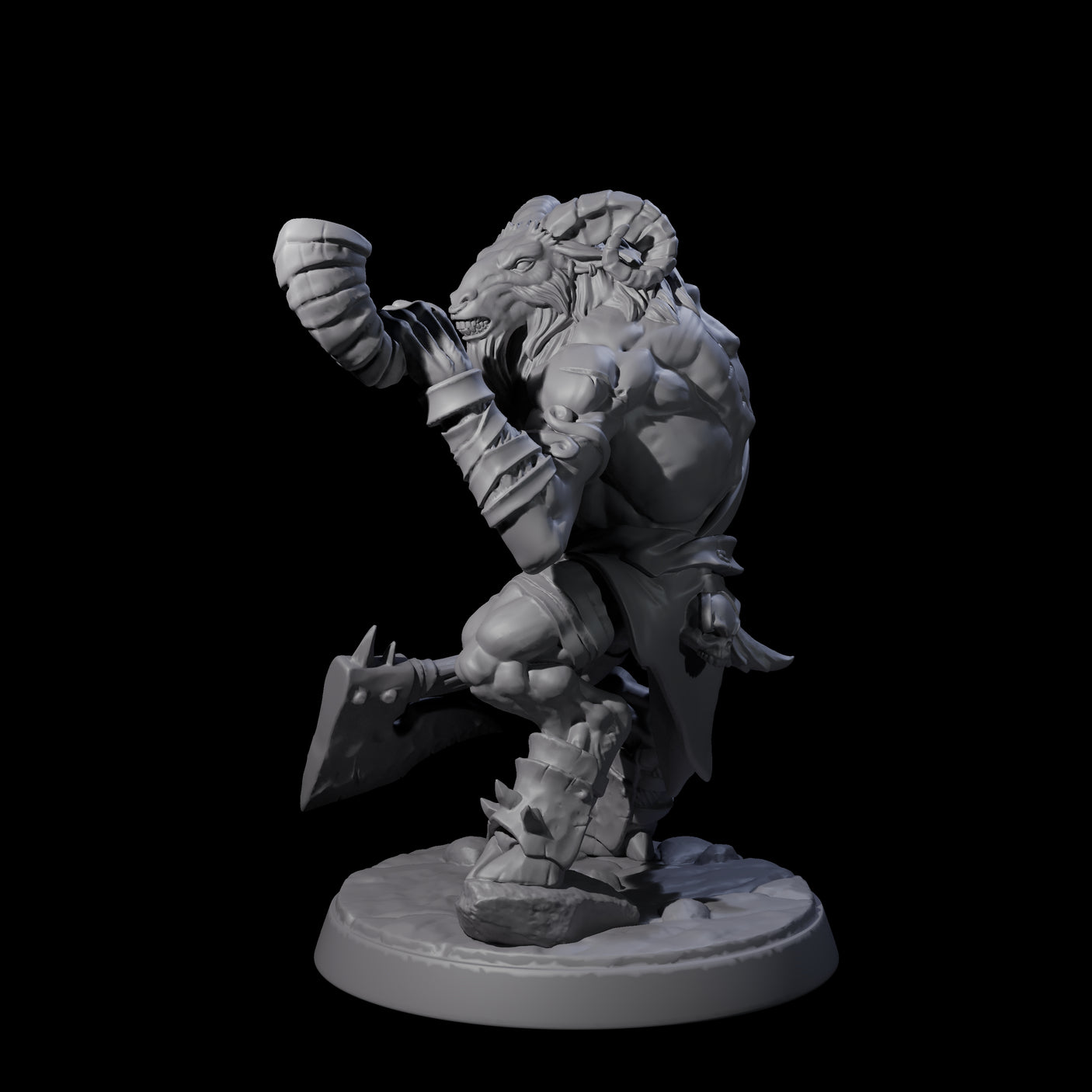 Shadowy Beastman F Miniature for Dungeons and Dragons, Pathfinder or other TTRPGs