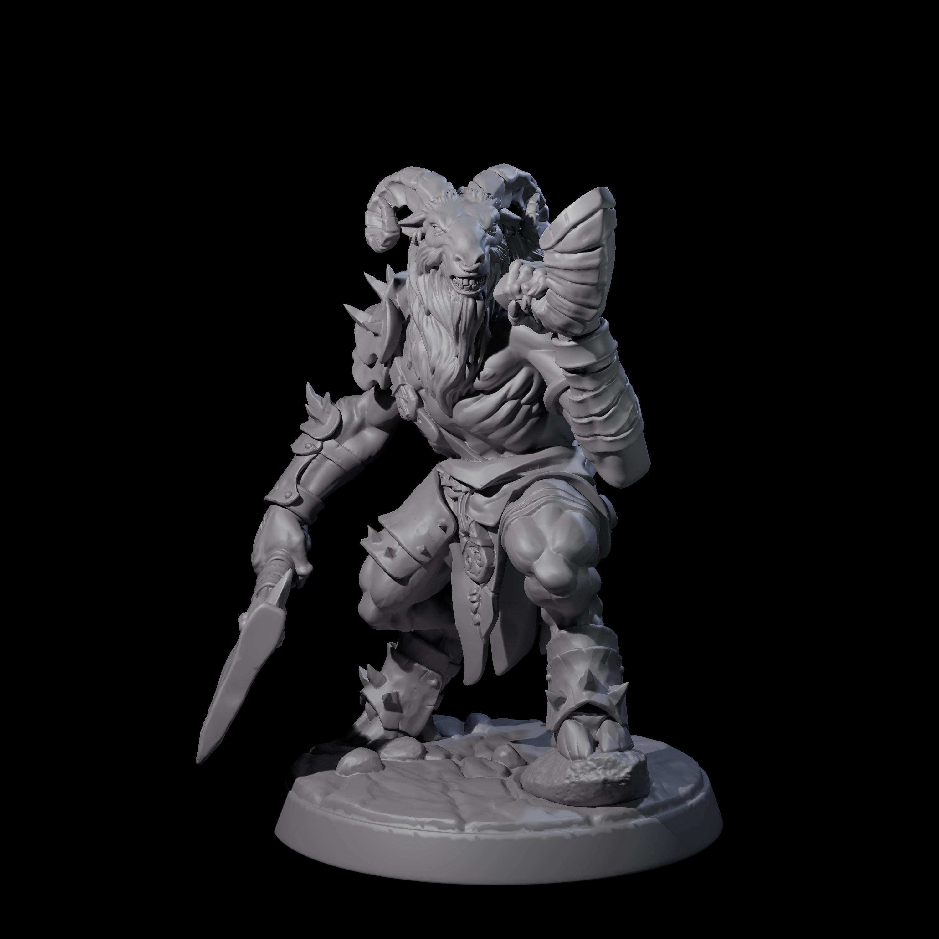 Shadowy Beastman F Miniature for Dungeons and Dragons, Pathfinder or other TTRPGs