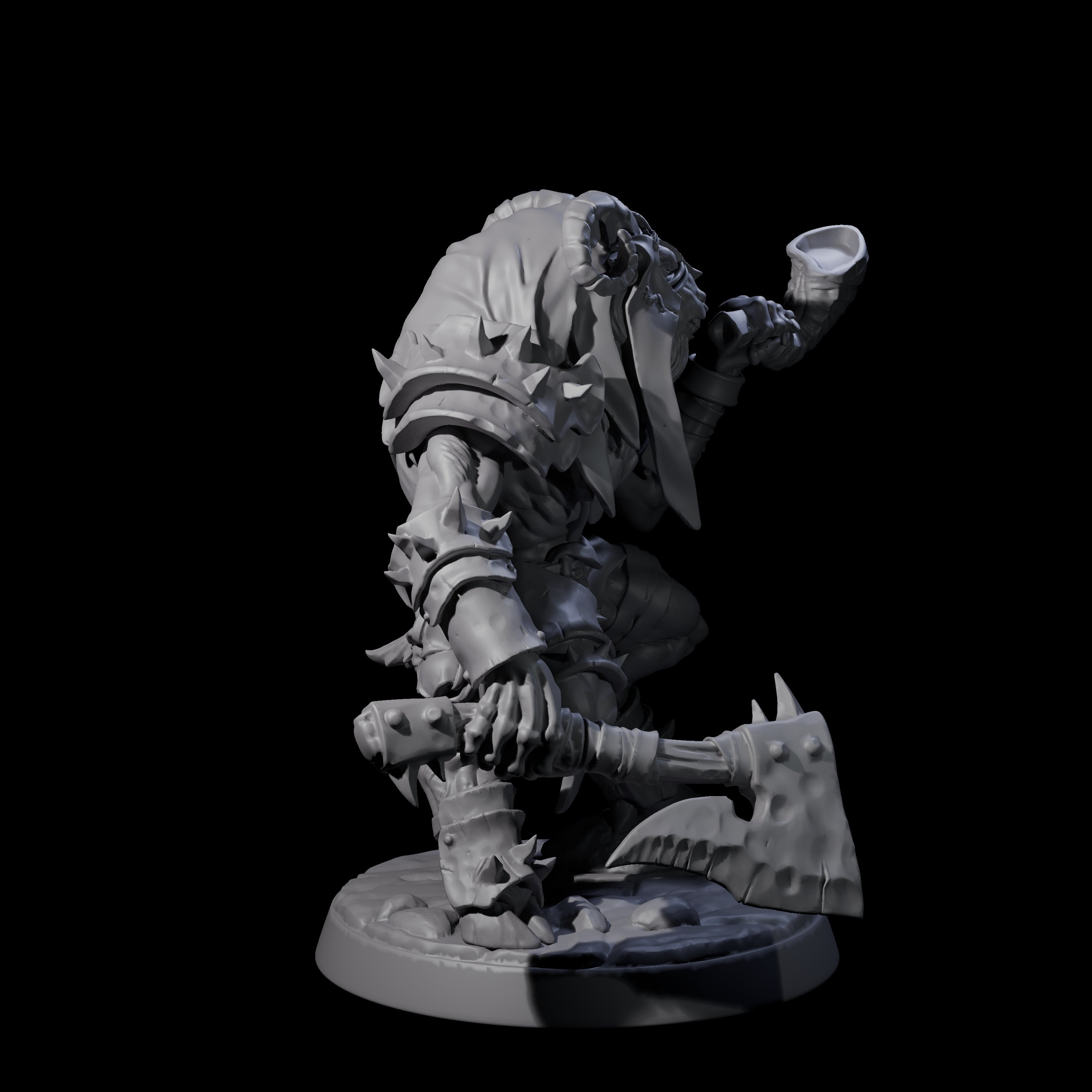 Shadowy Beastman F Miniature for Dungeons and Dragons, Pathfinder or other TTRPGs