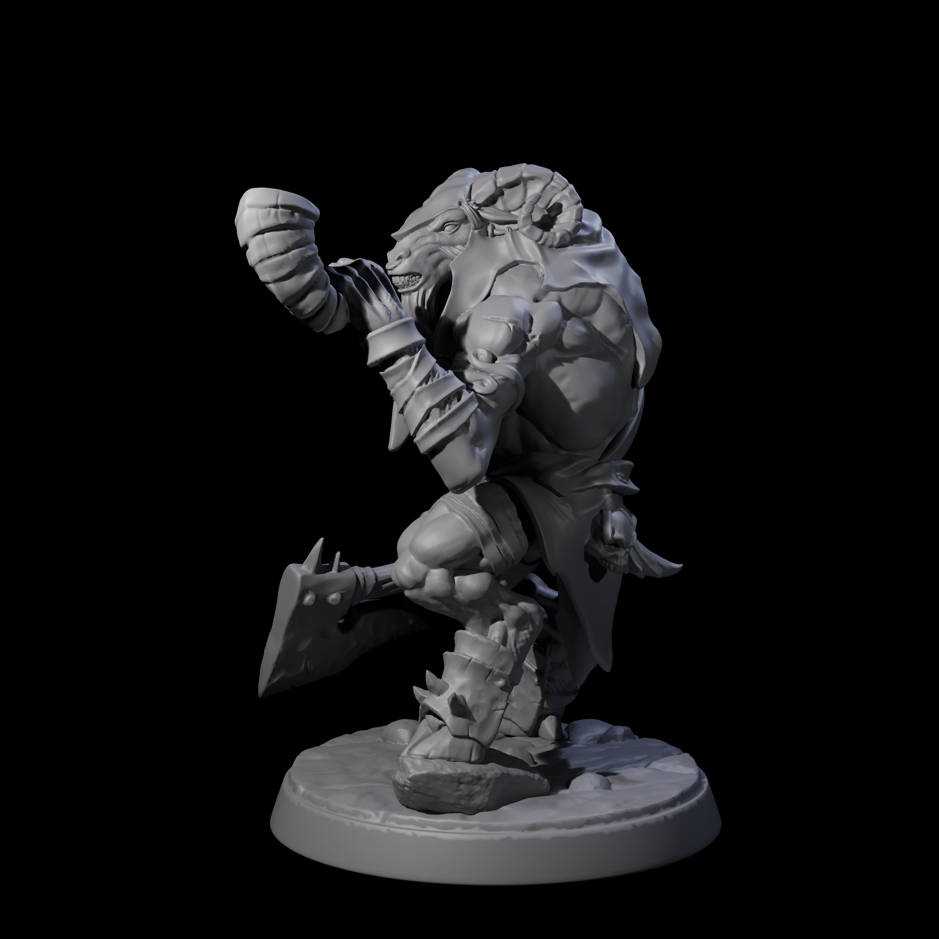 Shadowy Beastman F Miniature for Dungeons and Dragons, Pathfinder or other TTRPGs