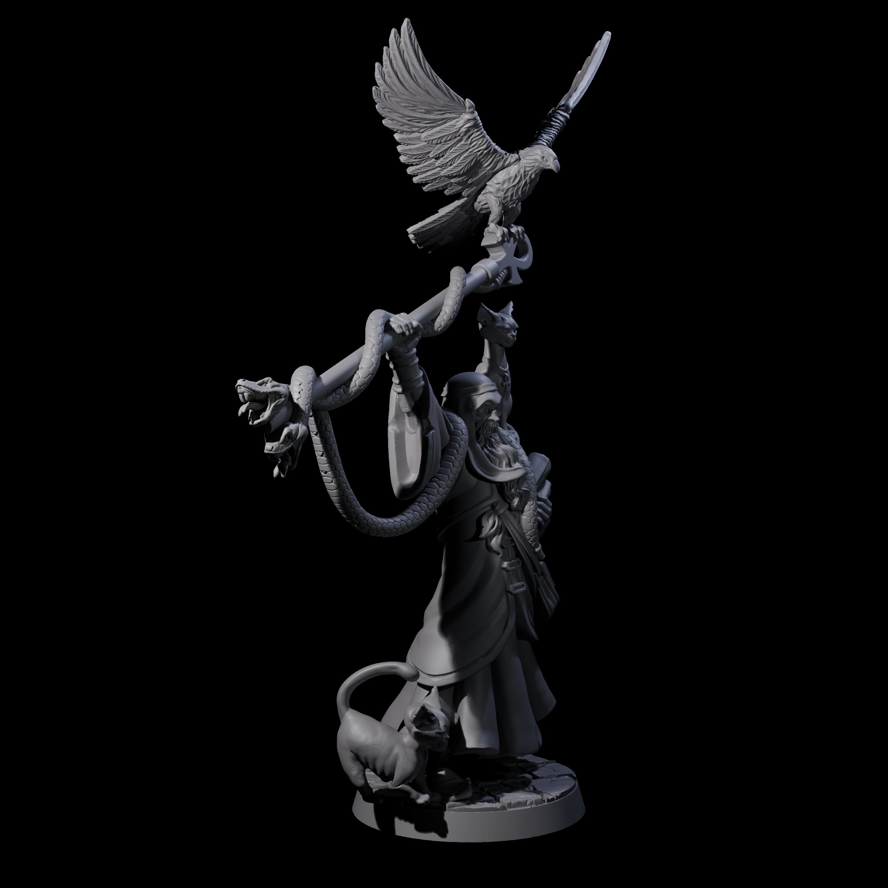 Shadowy Magi Advisor Miniature for Dungeons and Dragons, Pathfinder or other TTRPGs