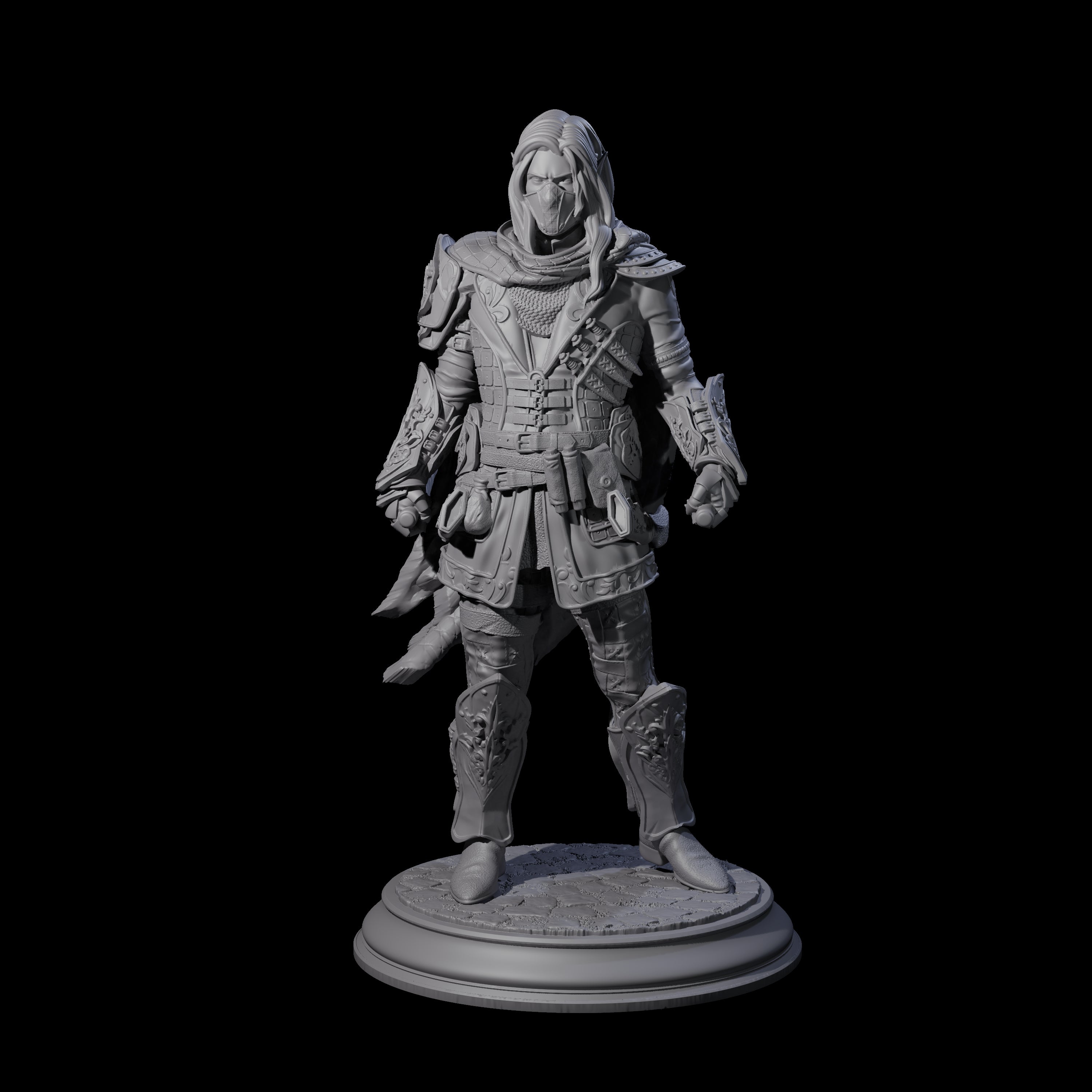 Shadowy Masked Rogue Miniature for Dungeons and Dragons, Pathfinder or other TTRPGs
