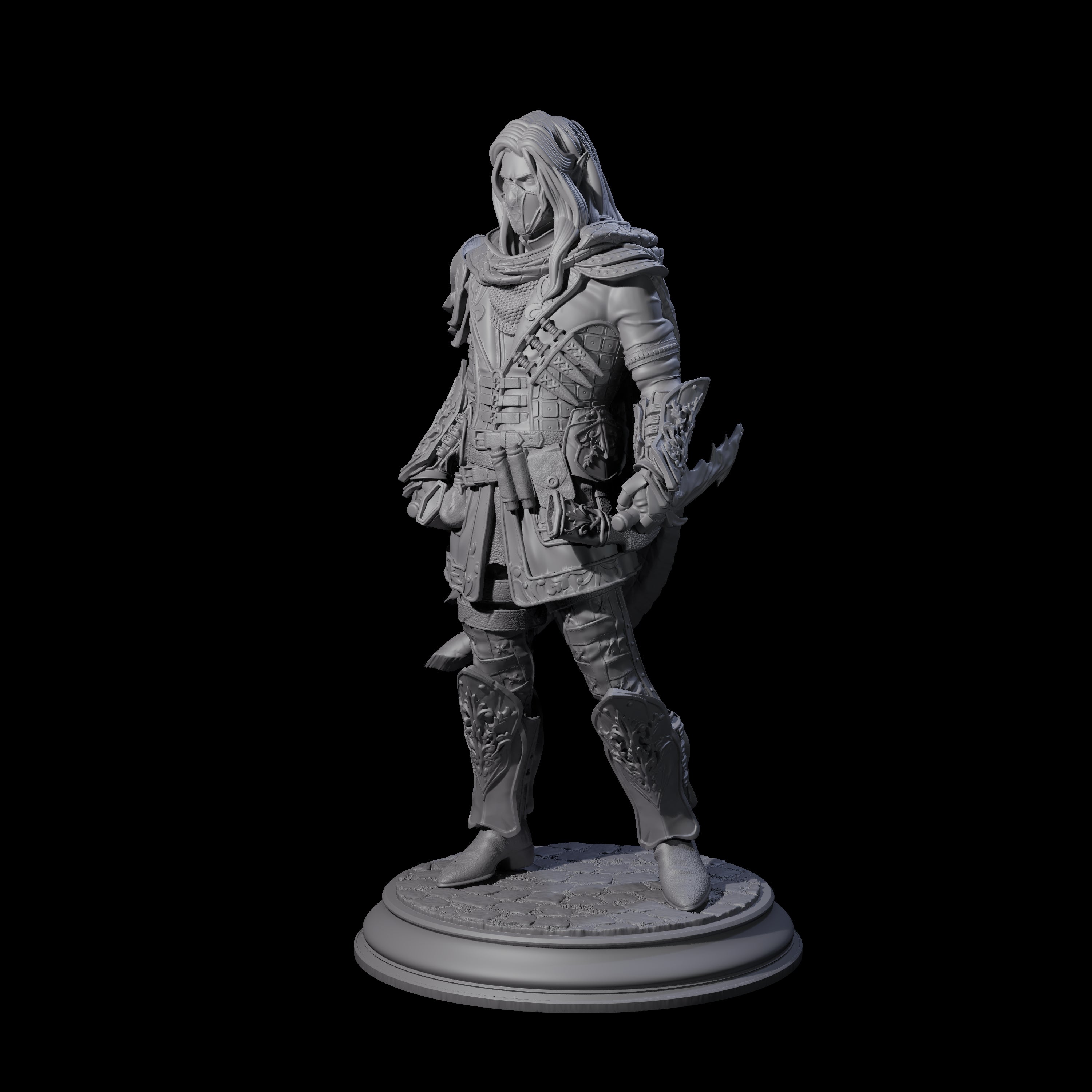 Shadowy Masked Rogue Miniature for Dungeons and Dragons, Pathfinder or other TTRPGs