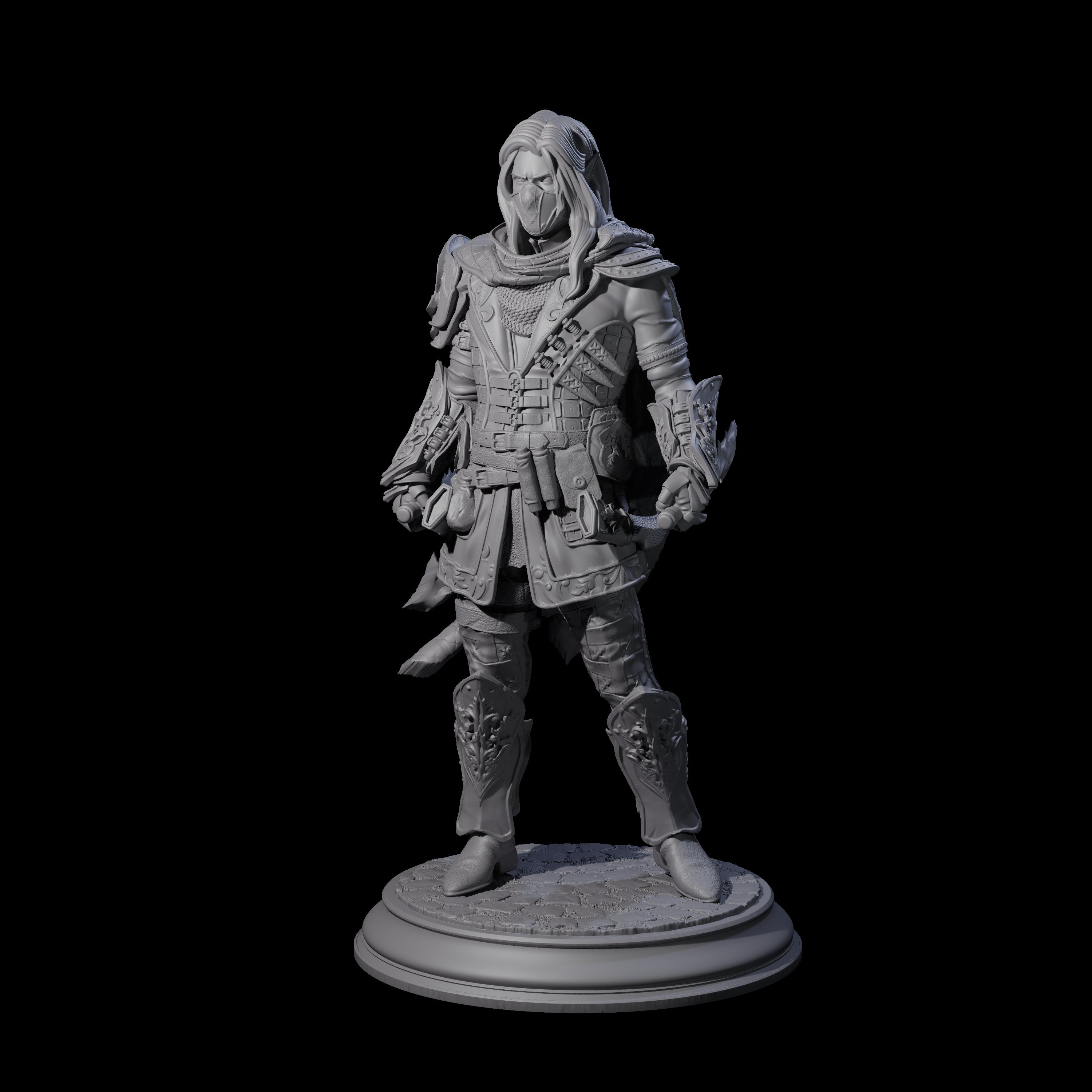 Shadowy Masked Rogue Miniature for Dungeons and Dragons, Pathfinder or other TTRPGs