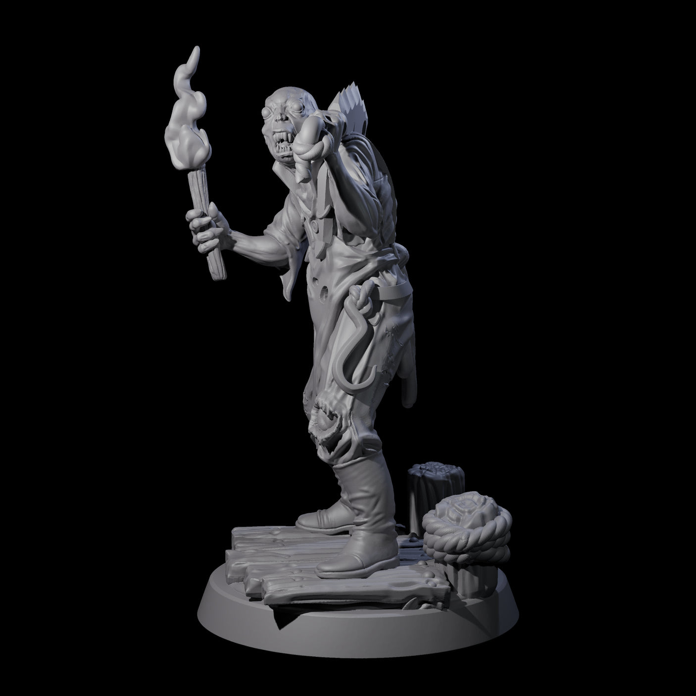 Shambling Human Cultist Miniature for Dungeons and Dragons, Pathfinder or other TTRPGs
