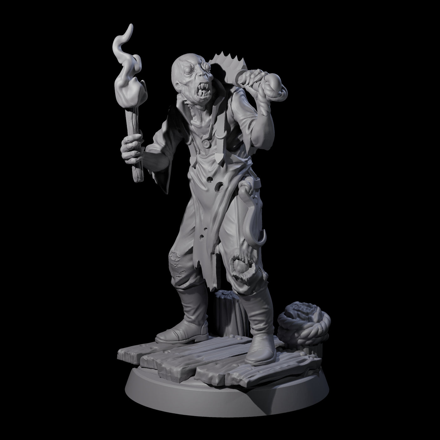 Shambling Human Cultist Miniature for Dungeons and Dragons, Pathfinder or other TTRPGs