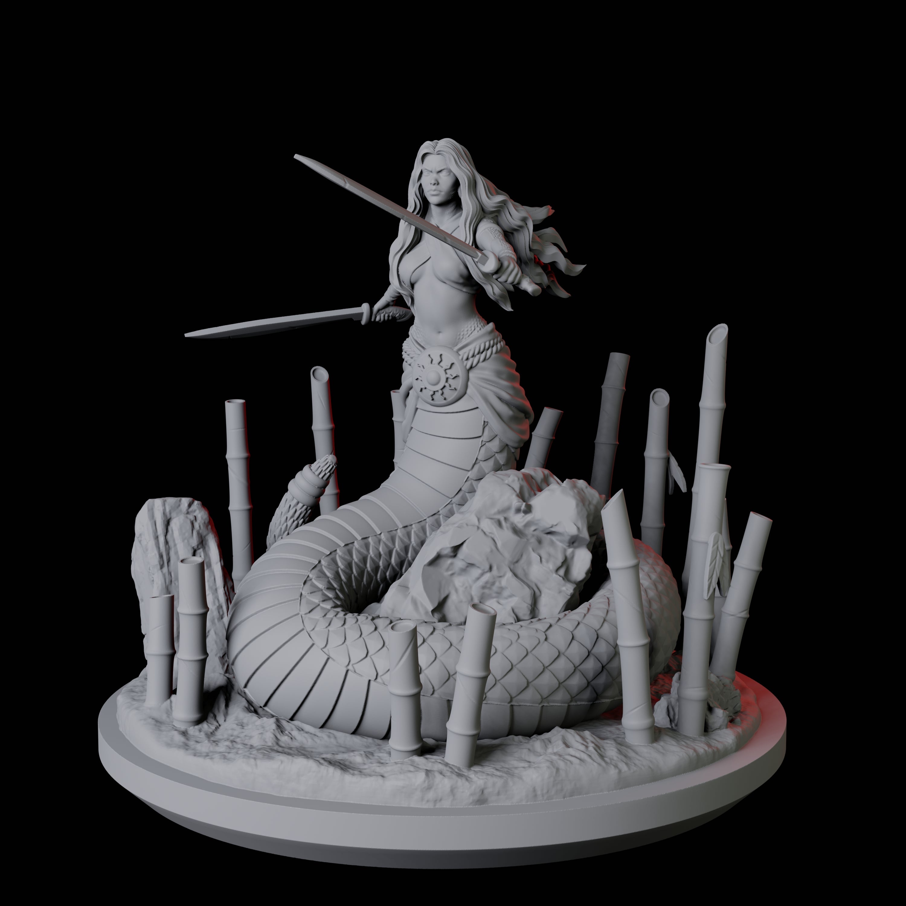 Shape Changing Yuan-Ti Abomination Miniature for Dungeons and Dragons, Pathfinder or other TTRPGs