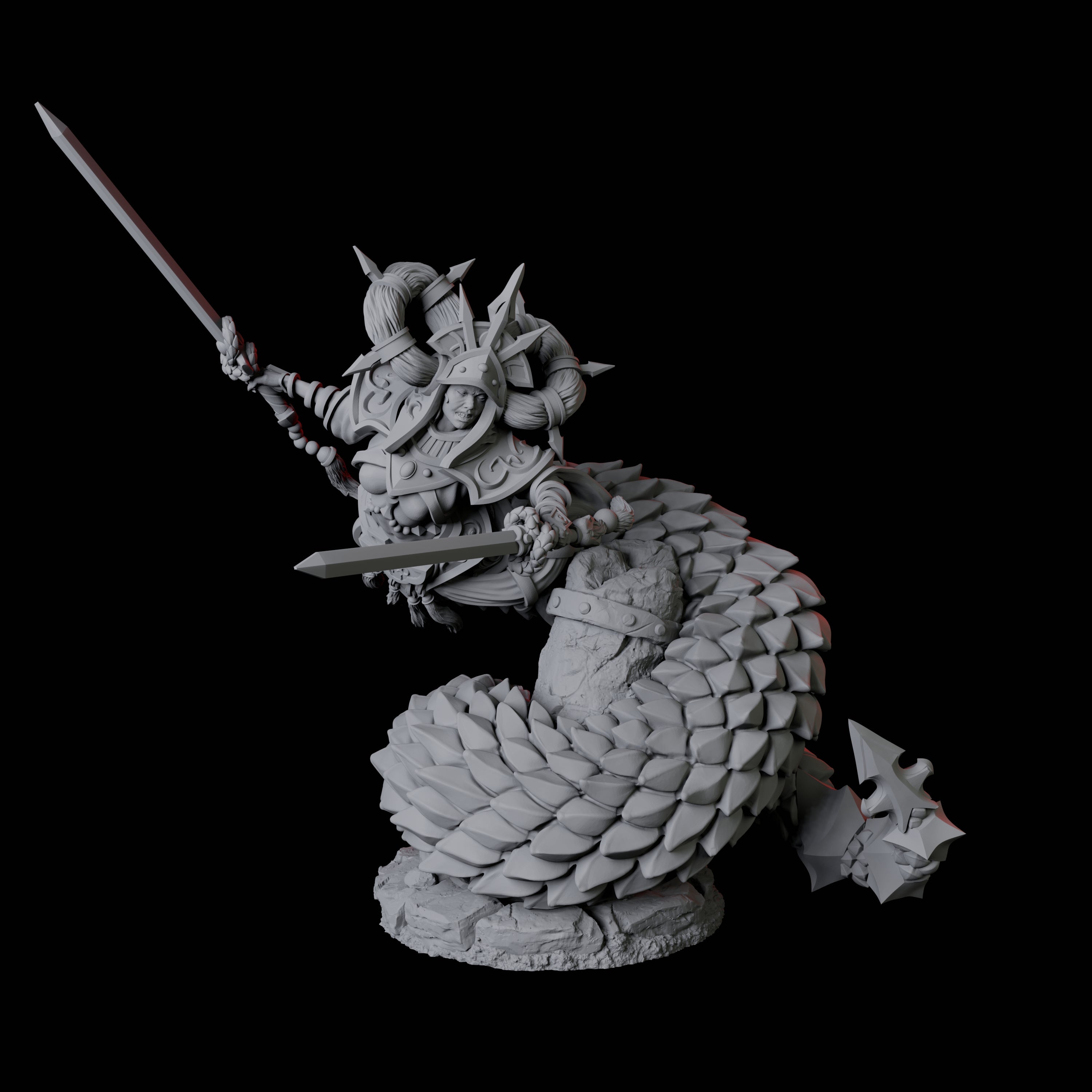 Shape-Shifting Yuan-Ti Abomination B Miniature for Dungeons and Dragons, Pathfinder or other TTRPGs