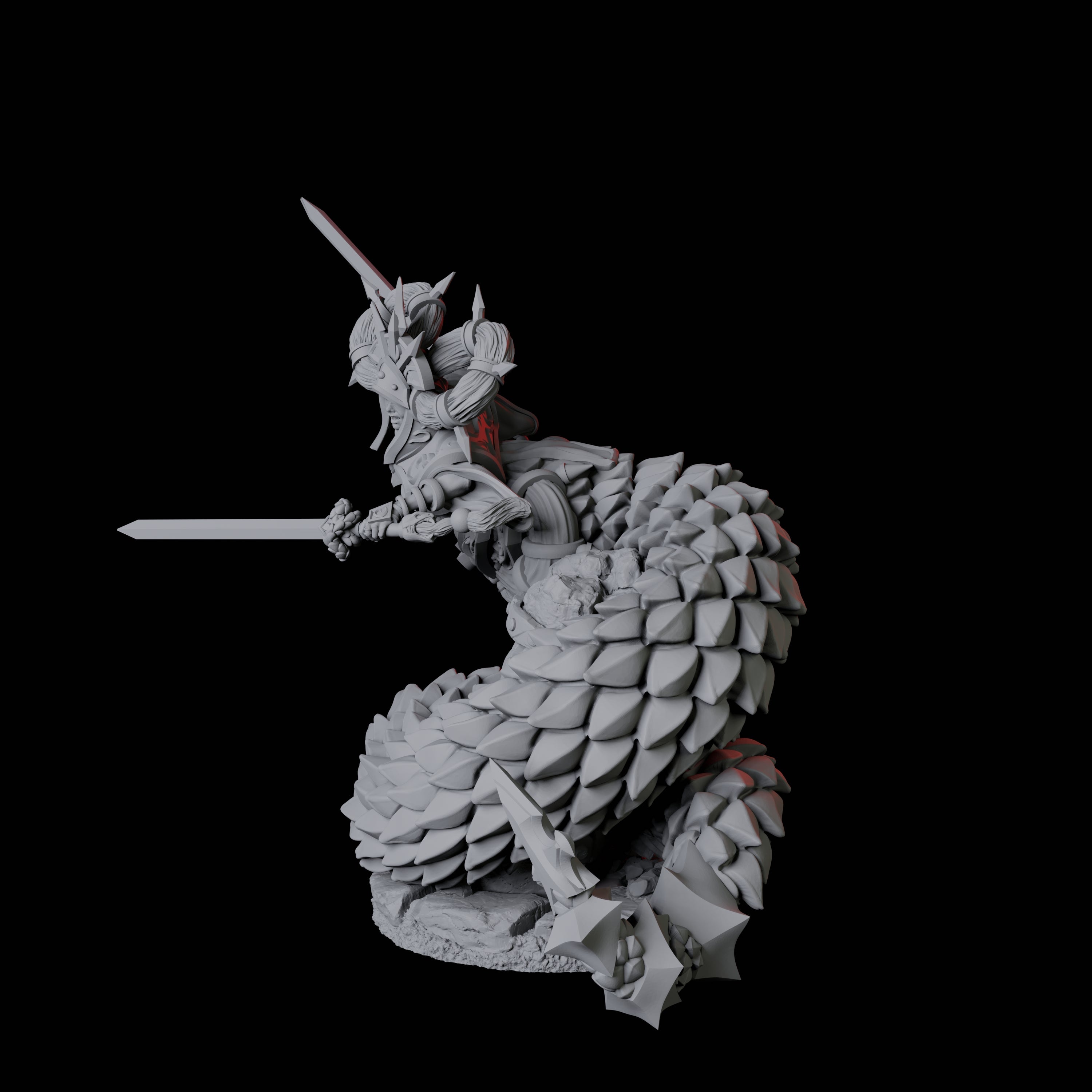 Shape-Shifting Yuan-Ti Abomination B Miniature for Dungeons and Dragons, Pathfinder or other TTRPGs