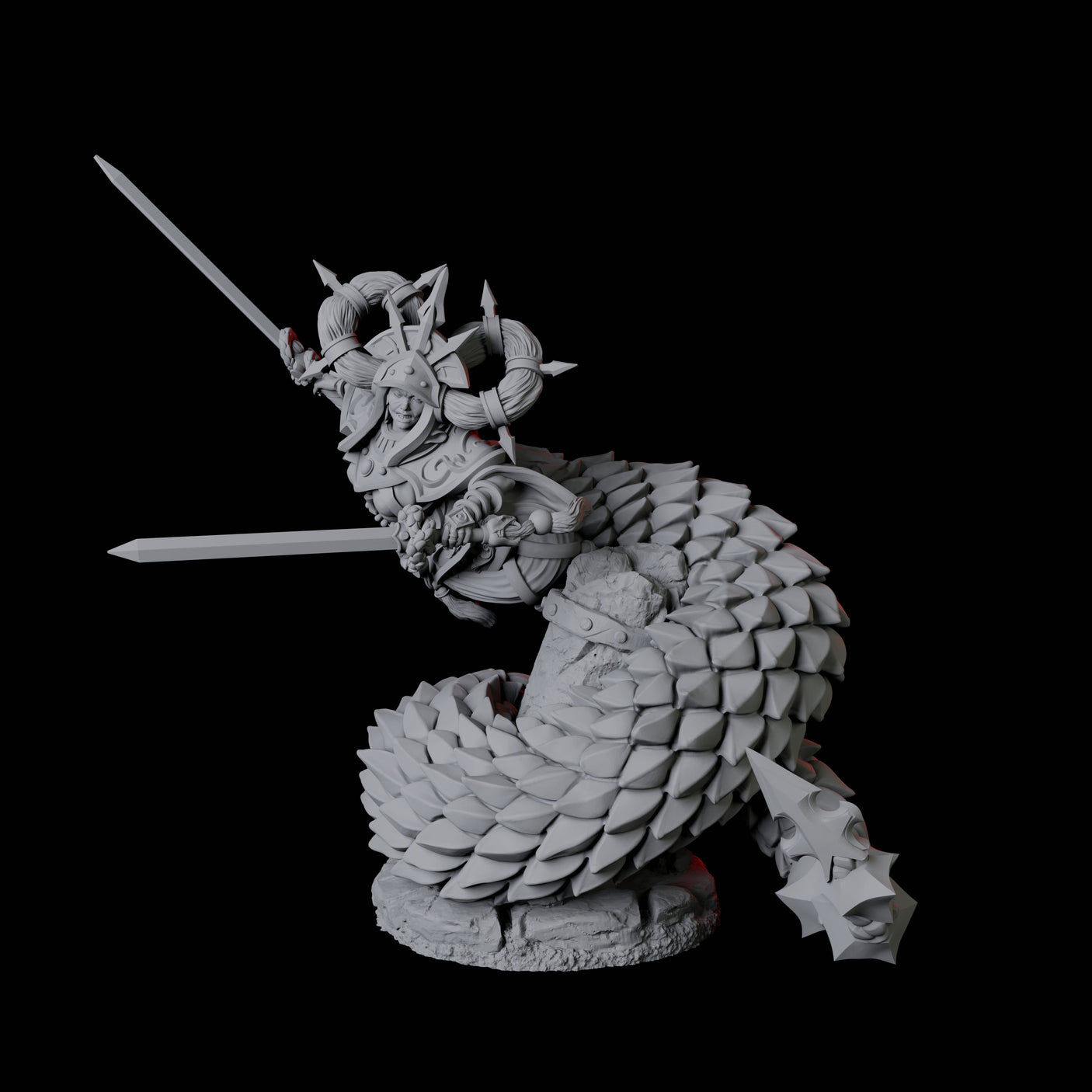 Shape-Shifting Yuan-Ti Abomination B Miniature for Dungeons and Dragons, Pathfinder or other TTRPGs