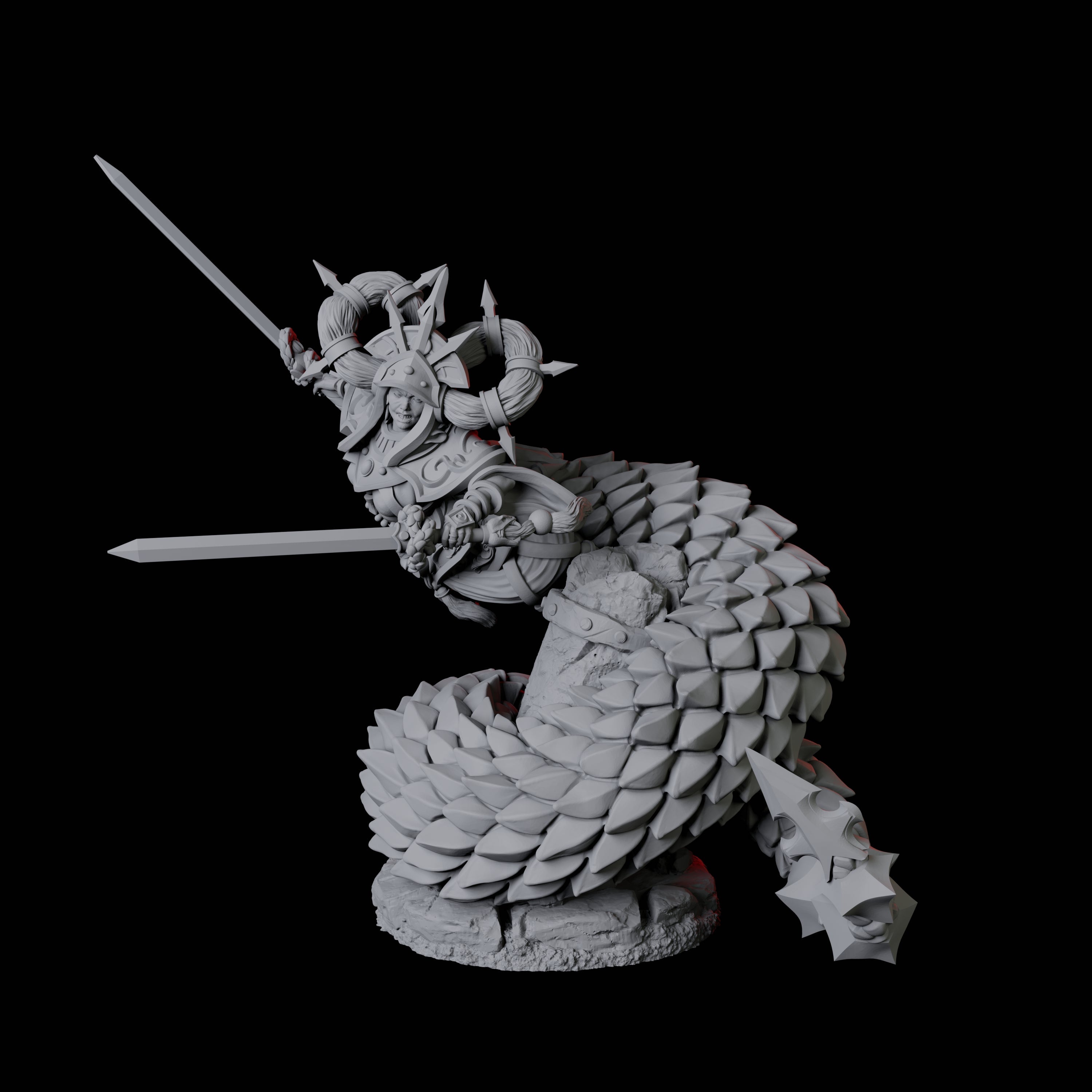 Shape-Shifting Yuan-Ti Abomination B Miniature for Dungeons and Dragons, Pathfinder or other TTRPGs