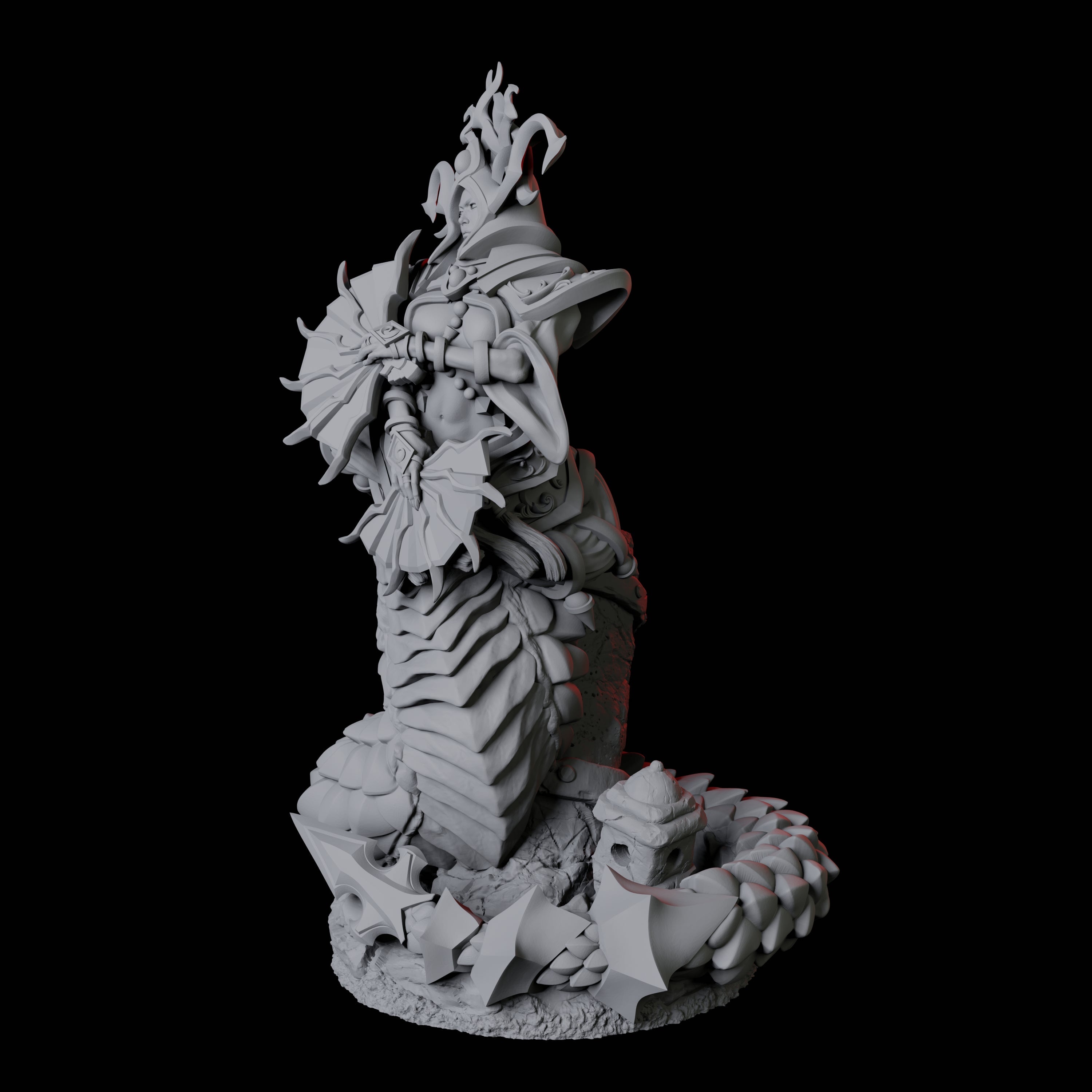 Shape-Shifting Yuan-Ti Abomination C Miniature for Dungeons and Dragons, Pathfinder or other TTRPGs