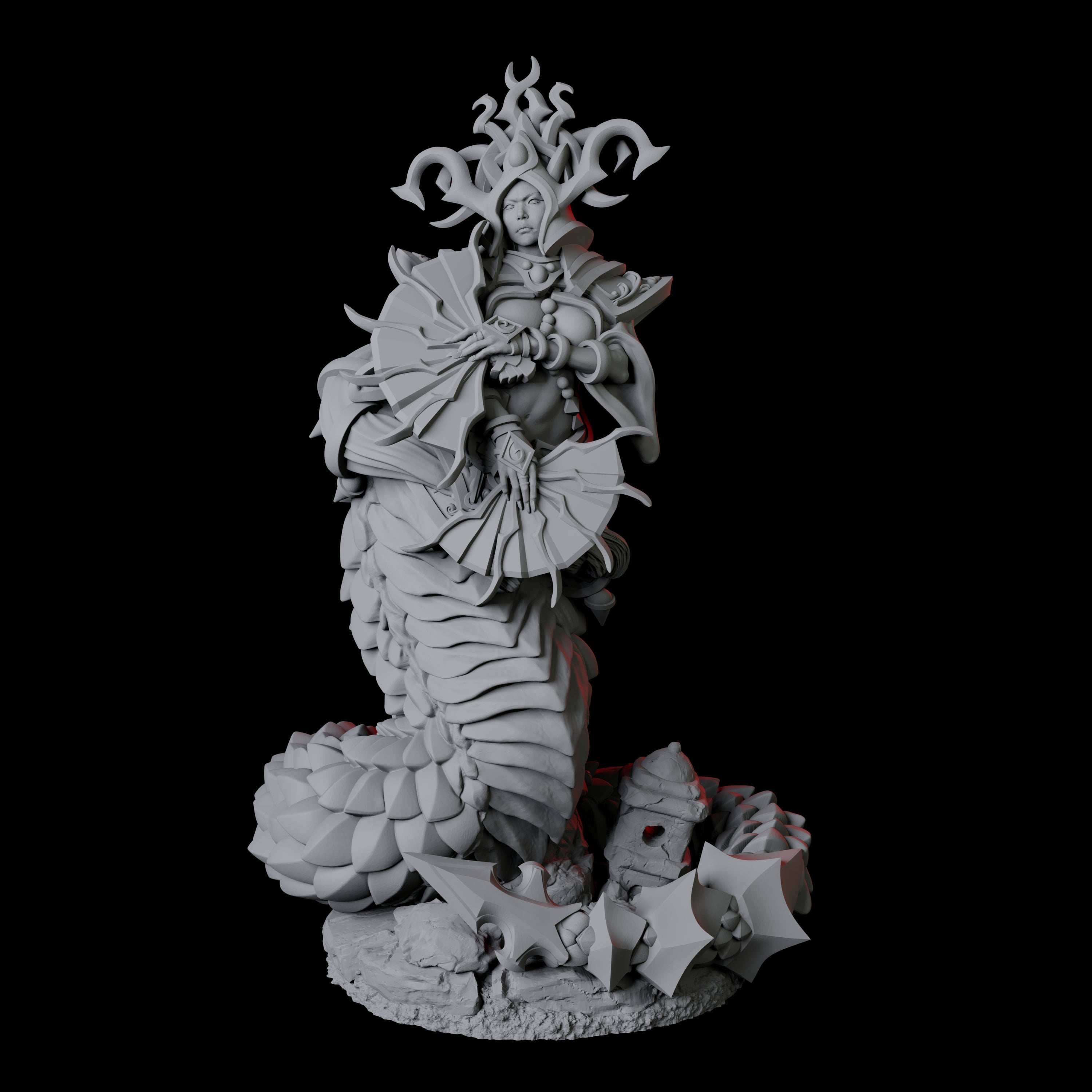 Shape-Shifting Yuan-Ti Abomination C Miniature for Dungeons and Dragons, Pathfinder or other TTRPGs