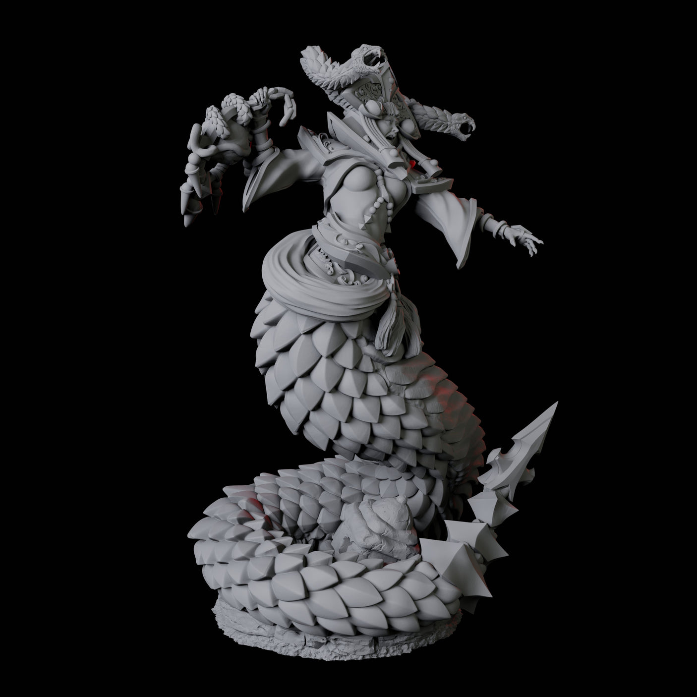 Shape-Shifting Yuan-Ti Abomination D Miniature for Dungeons and Dragons, Pathfinder or other TTRPGs