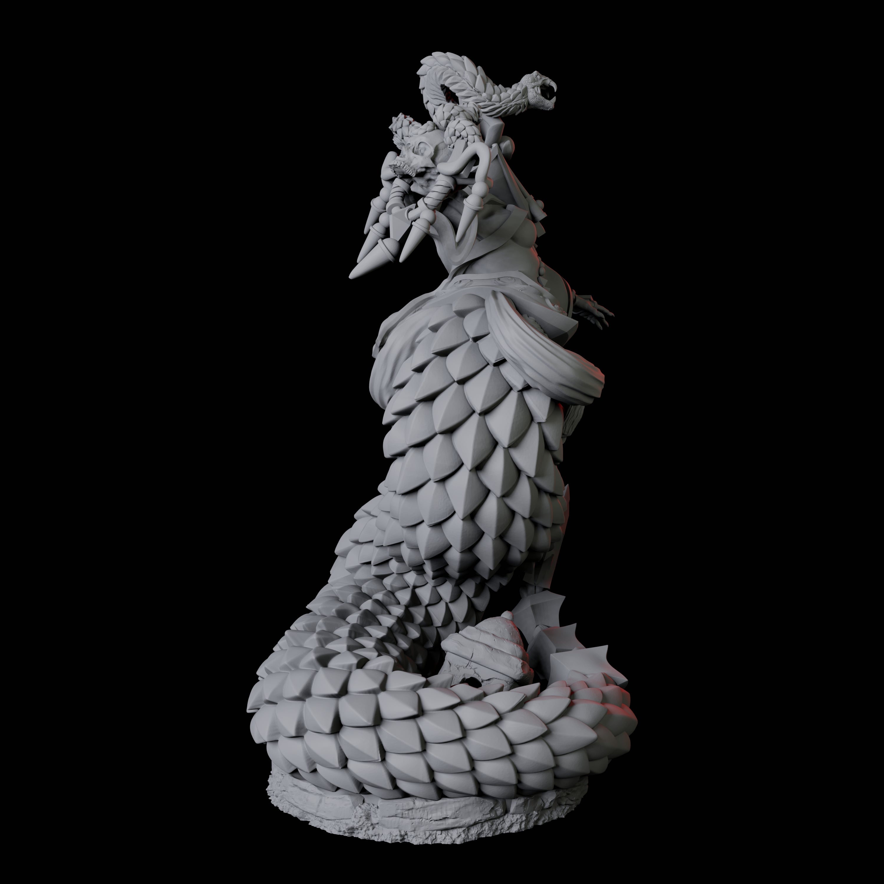Shape-Shifting Yuan-Ti Abomination D Miniature for Dungeons and Dragons, Pathfinder or other TTRPGs