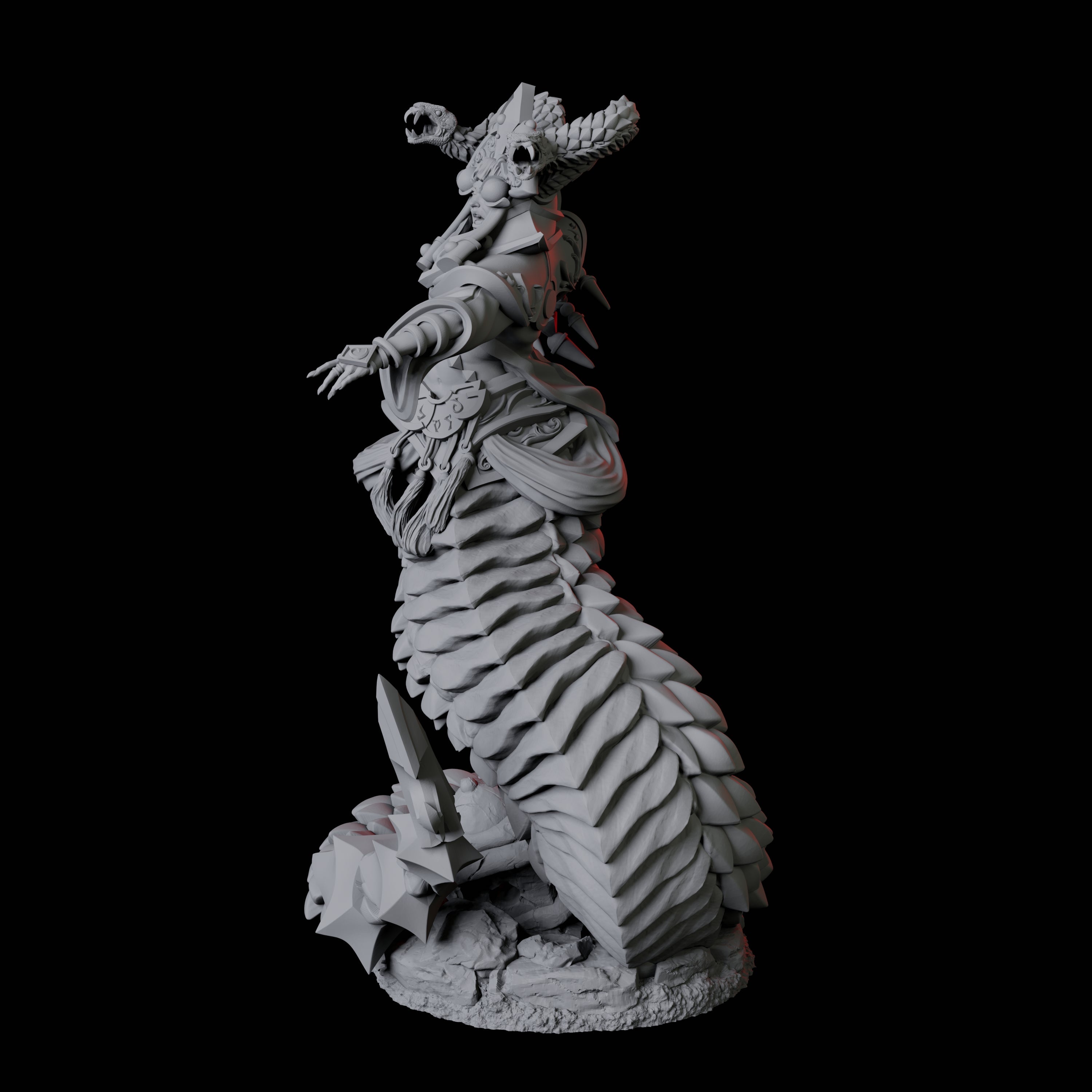 Shape-Shifting Yuan-Ti Abomination D Miniature for Dungeons and Dragons, Pathfinder or other TTRPGs
