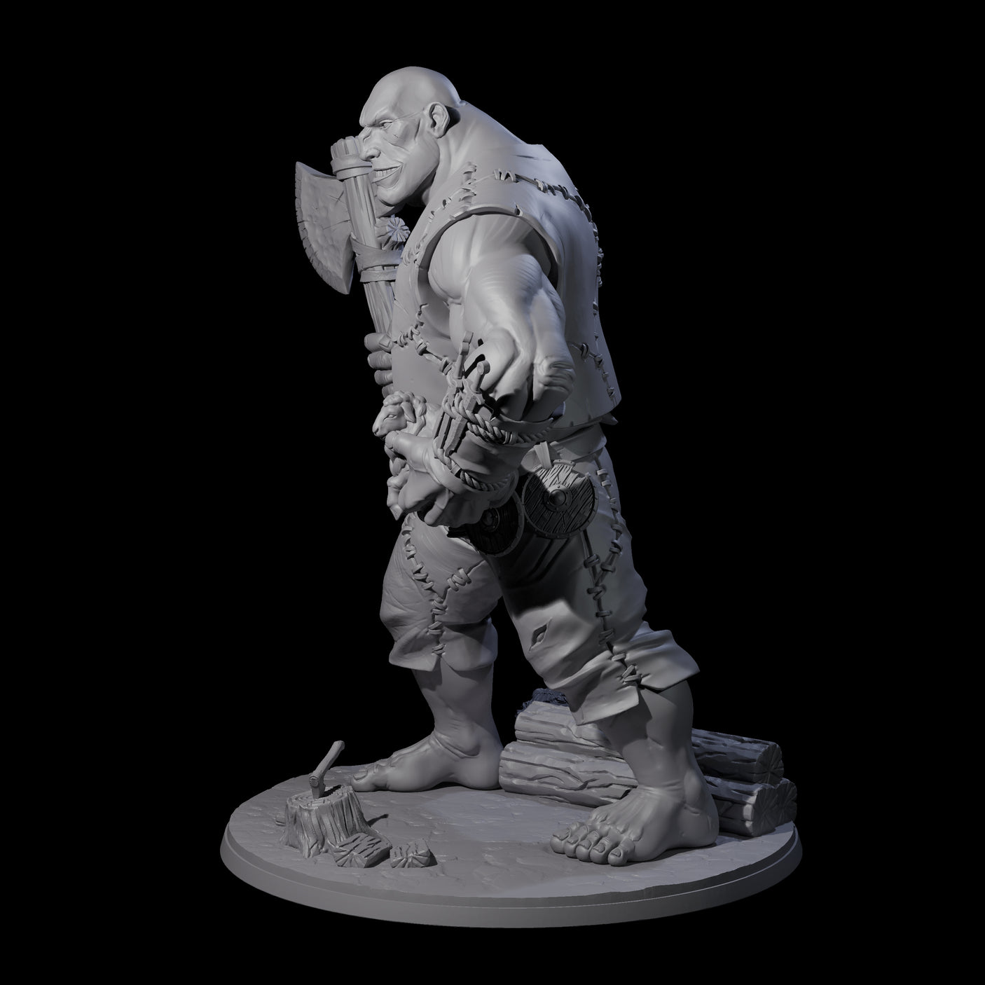 Sheep Thieving Hill Giant Miniature for Dungeons and Dragons, Pathfinder or other TTRPGs