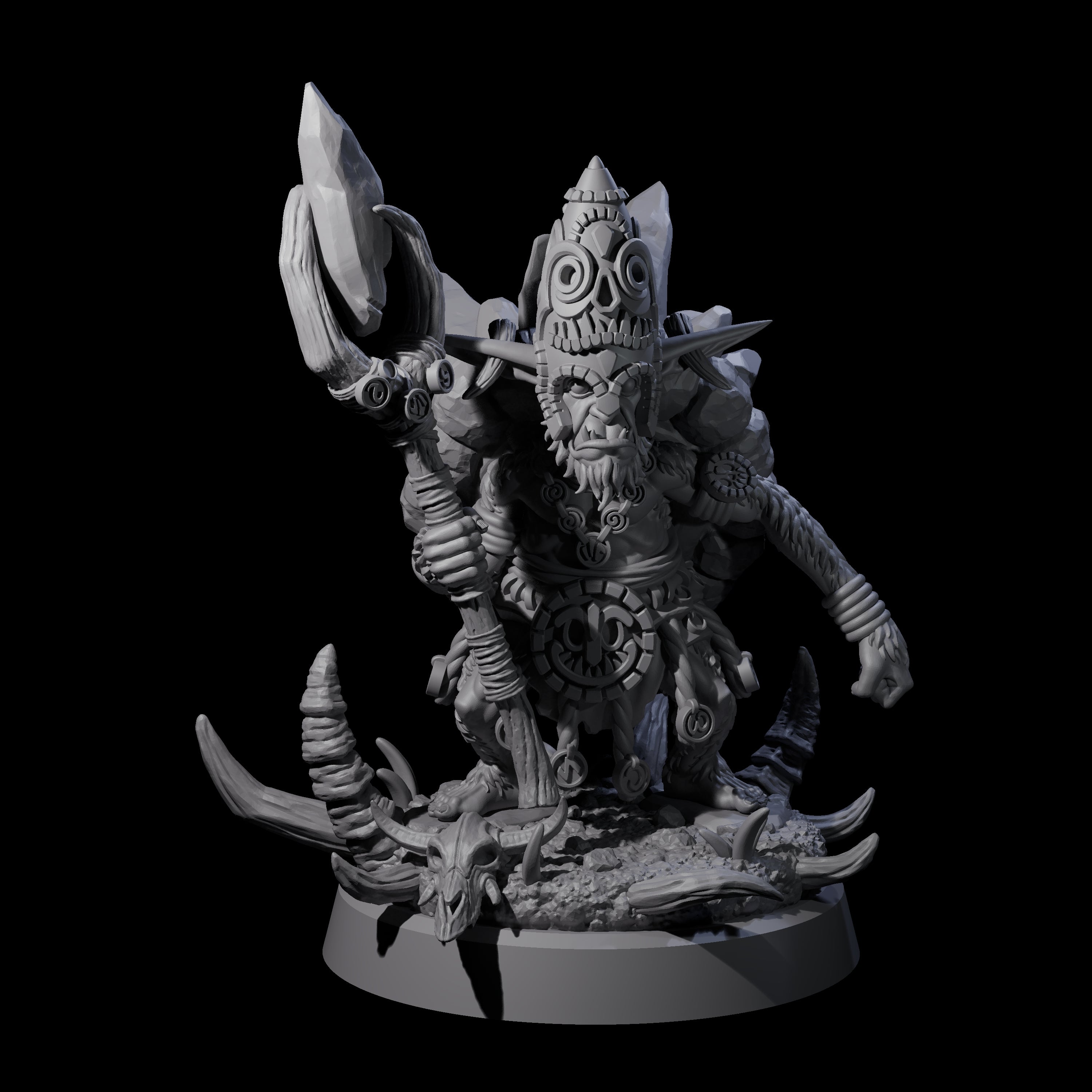 Shell Wearing Goblin Shaman Miniature for Dungeons and Dragons, Pathfinder or other TTRPGs