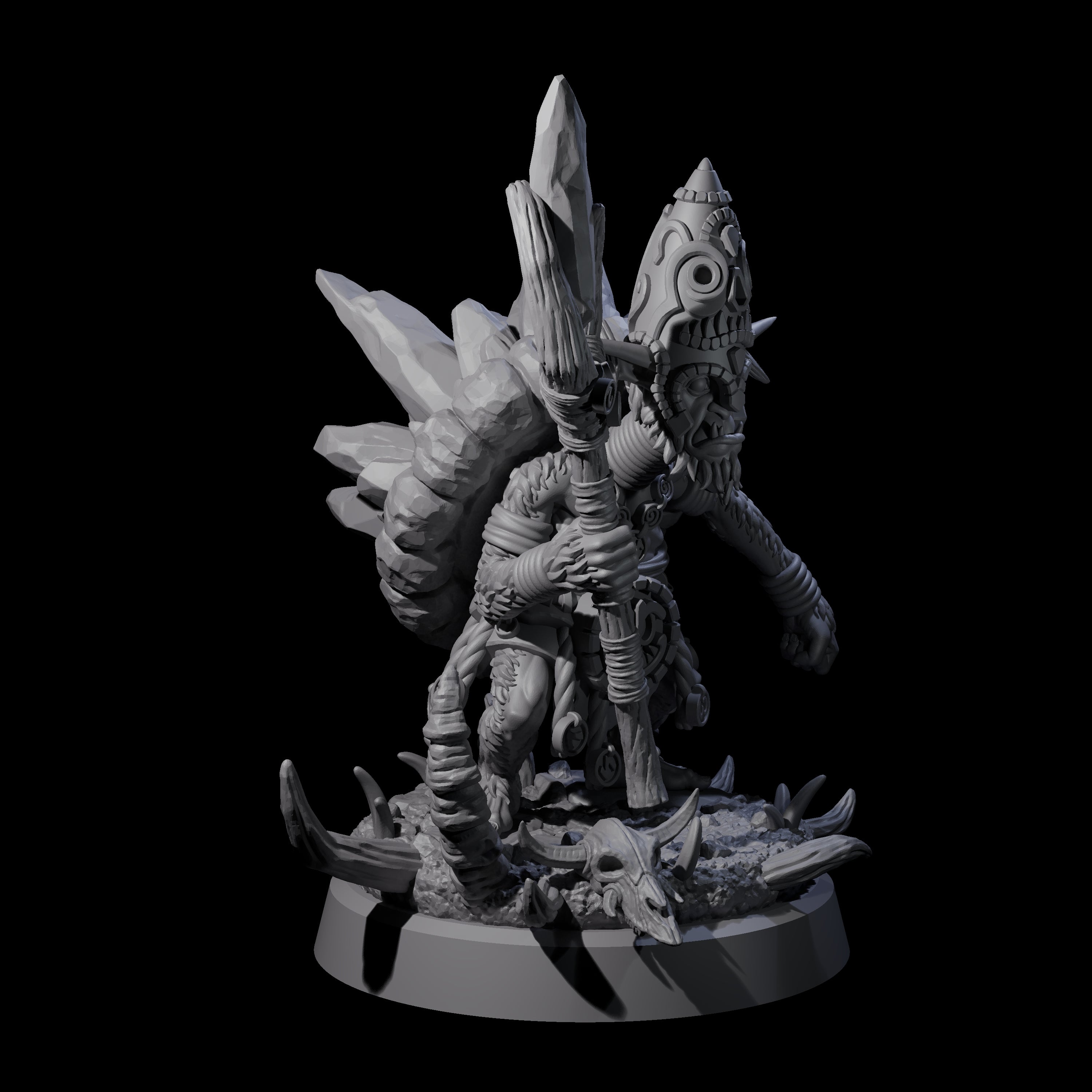 Shell Wearing Goblin Shaman Miniature for Dungeons and Dragons, Pathfinder or other TTRPGs