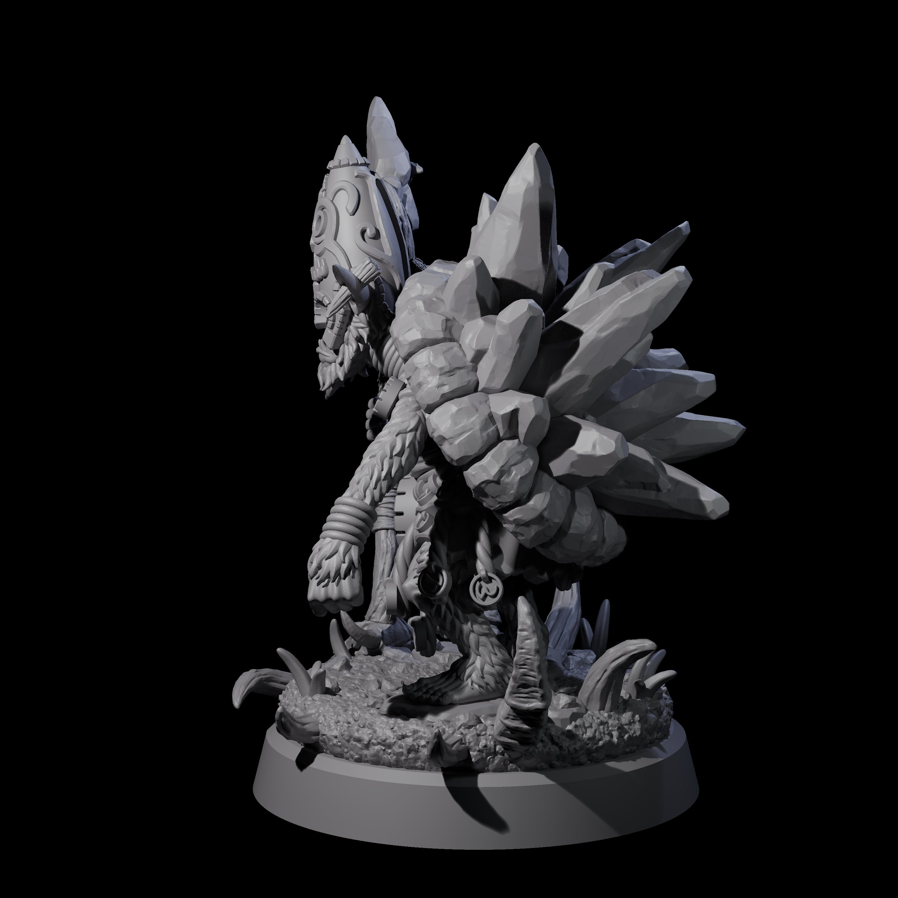 Shell Wearing Goblin Shaman Miniature for Dungeons and Dragons, Pathfinder or other TTRPGs