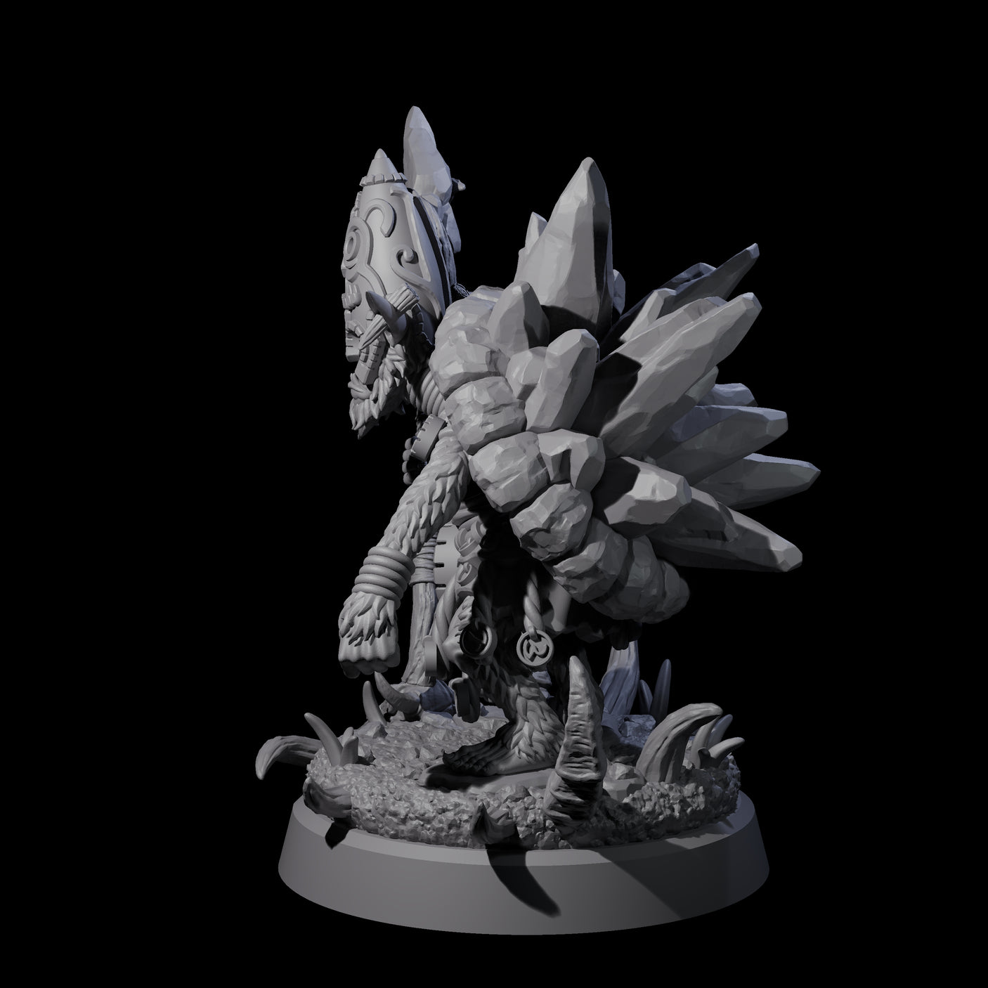 Shell Wearing Goblin Shaman Miniature for Dungeons and Dragons, Pathfinder or other TTRPGs