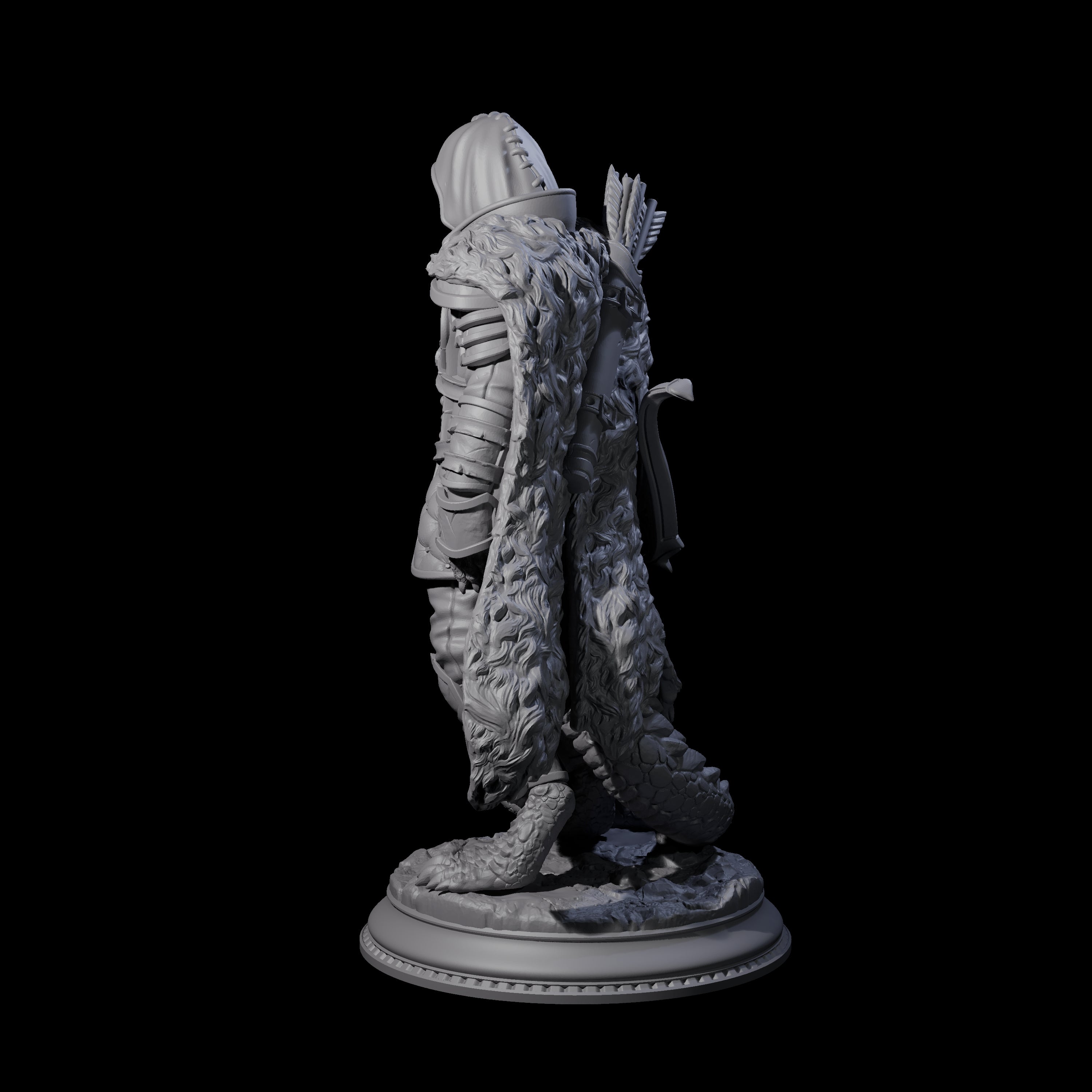 Shifty Dragonborn Ranger Miniature for Dungeons and Dragons, Pathfinder or other TTRPGs