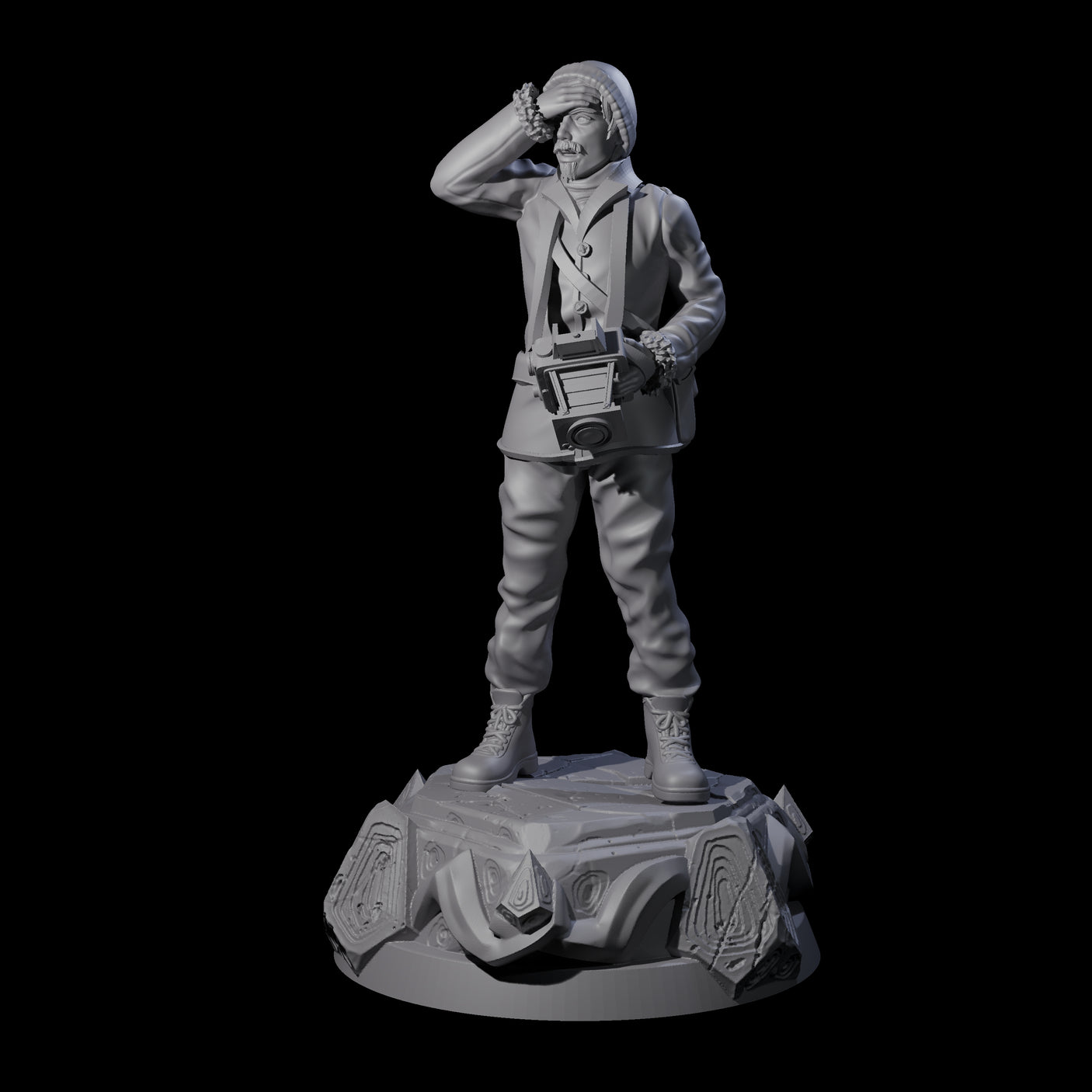 Shocked Human Investigator Miniature for Dungeons and Dragons, Pathfinder or other TTRPGs