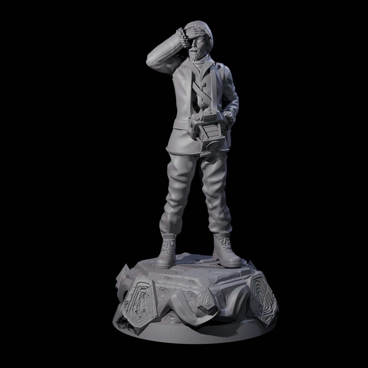 Shocked Human Investigator Miniature for Dungeons and Dragons, Pathfinder or other TTRPGs