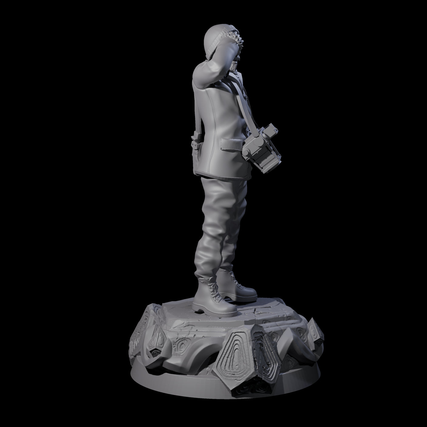Shocked Human Investigator Miniature for Dungeons and Dragons, Pathfinder or other TTRPGs