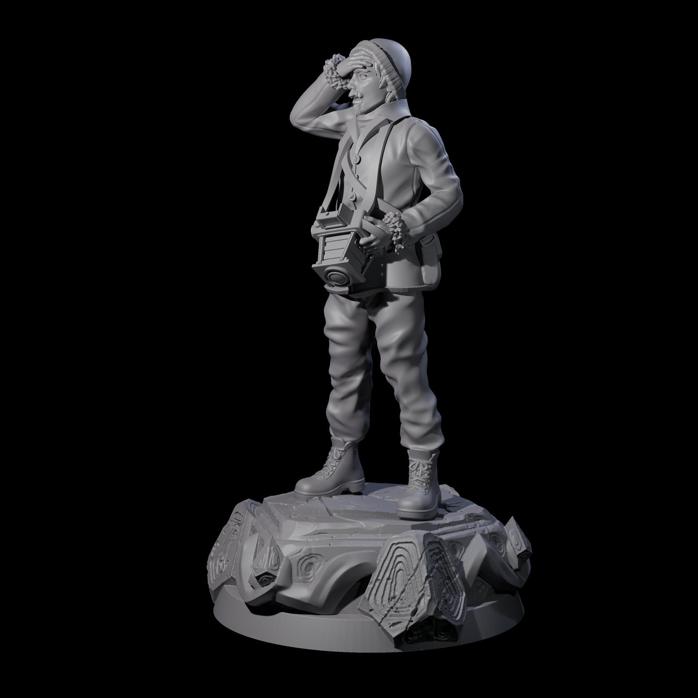 Shocked Human Investigator Miniature for Dungeons and Dragons, Pathfinder or other TTRPGs