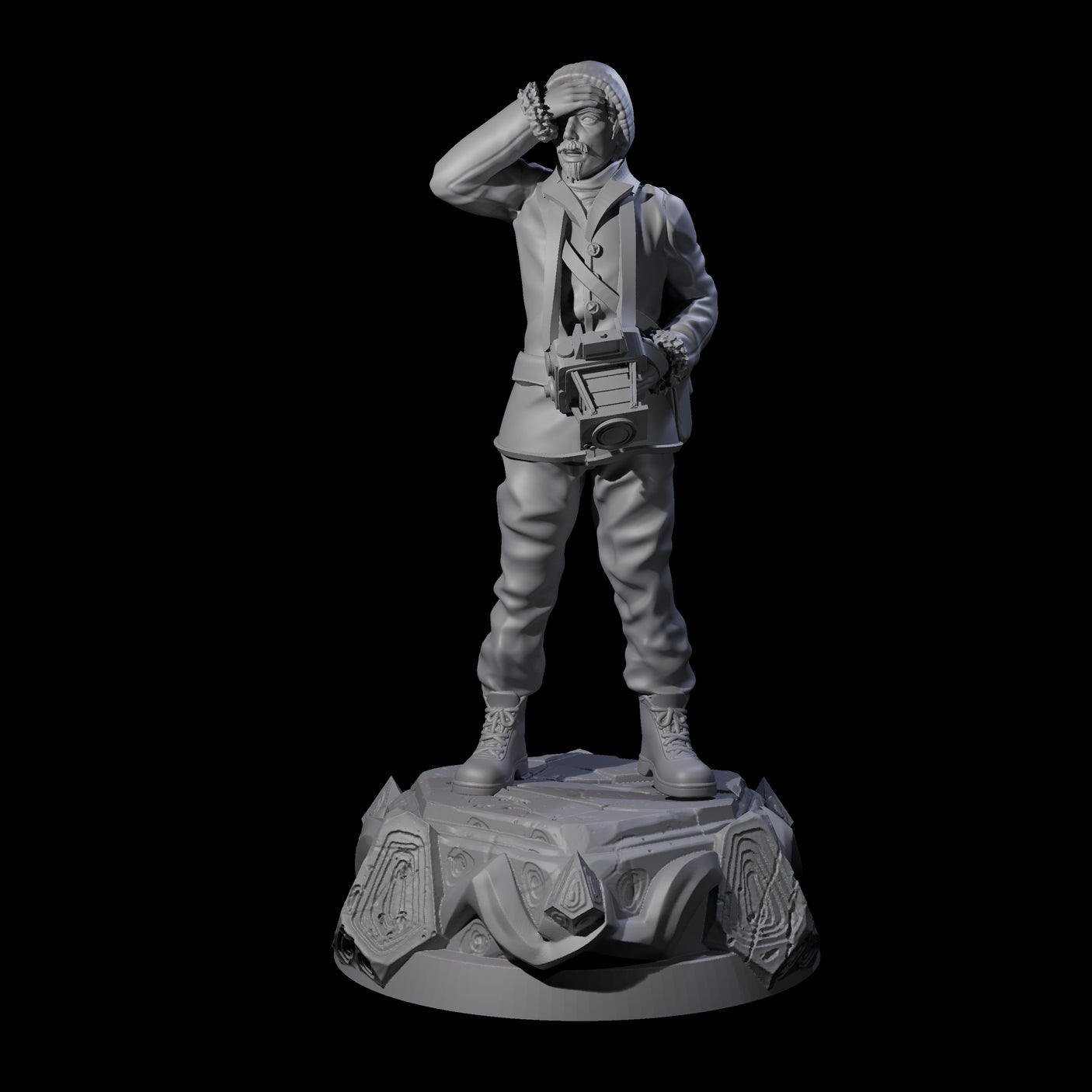Shocked Human Investigator Miniature for Dungeons and Dragons, Pathfinder or other TTRPGs