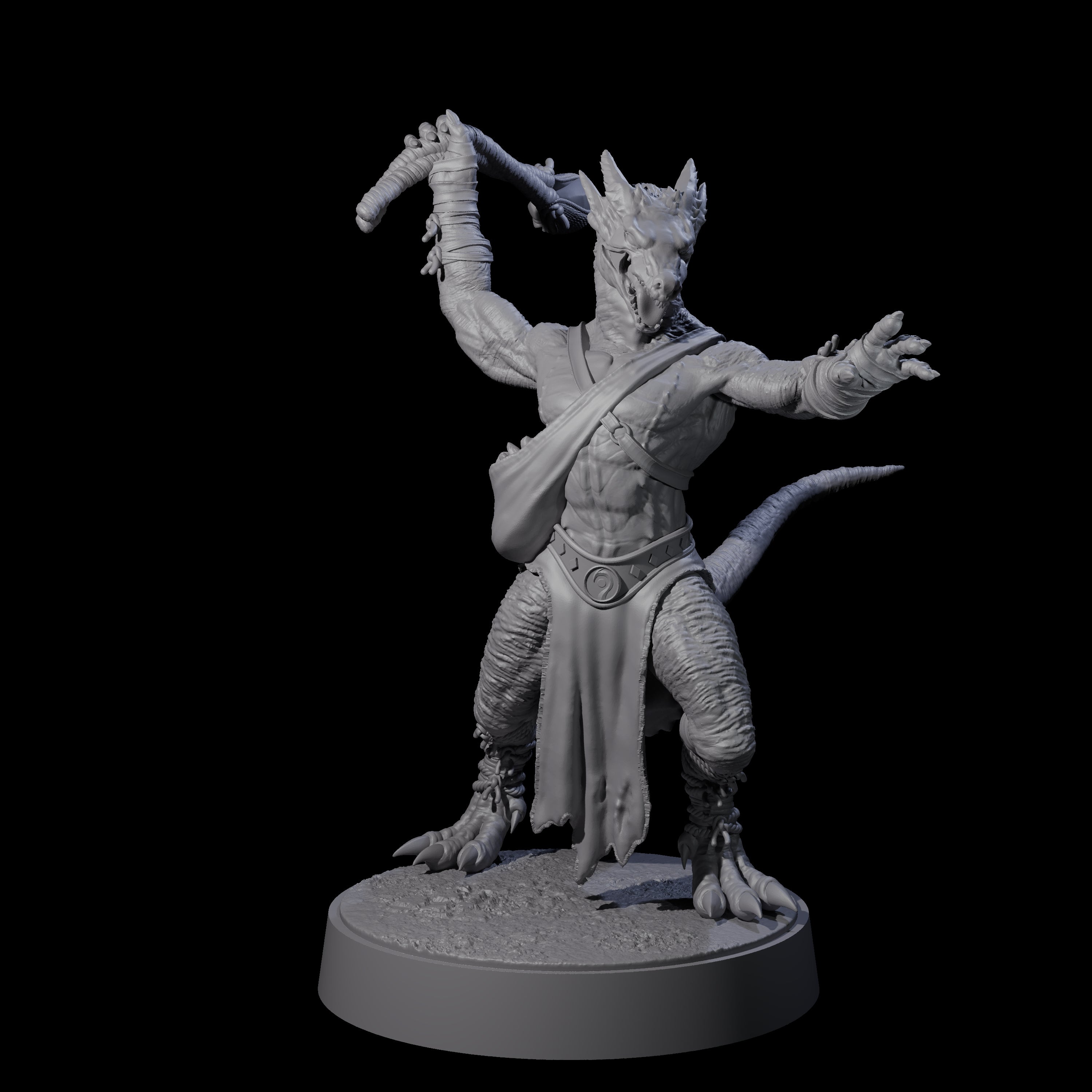 Shooting Kobold Slinger A Miniature for Dungeons and Dragons, Pathfinder or other TTRPGs