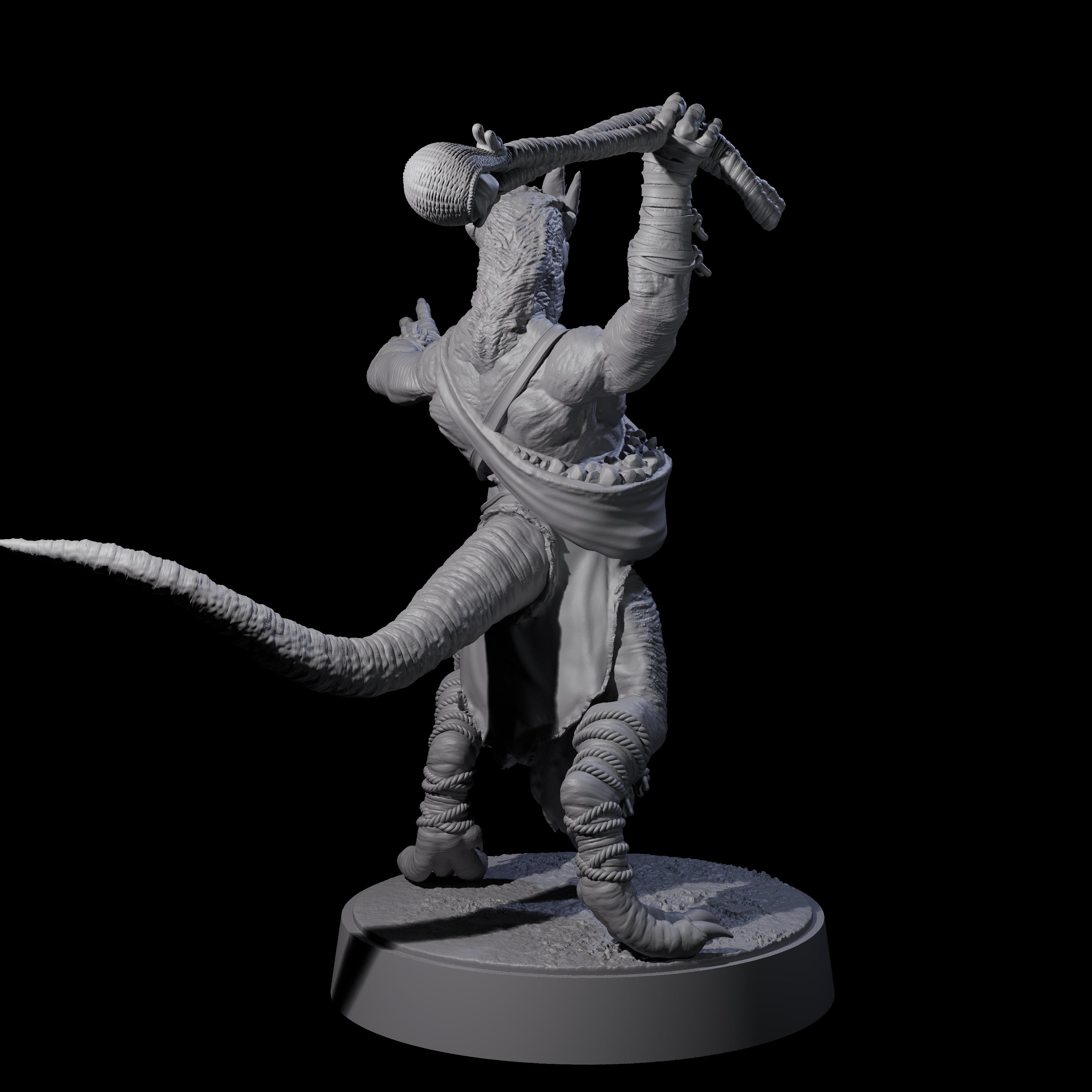 Shooting Kobold Slinger A Miniature for Dungeons and Dragons, Pathfinder or other TTRPGs