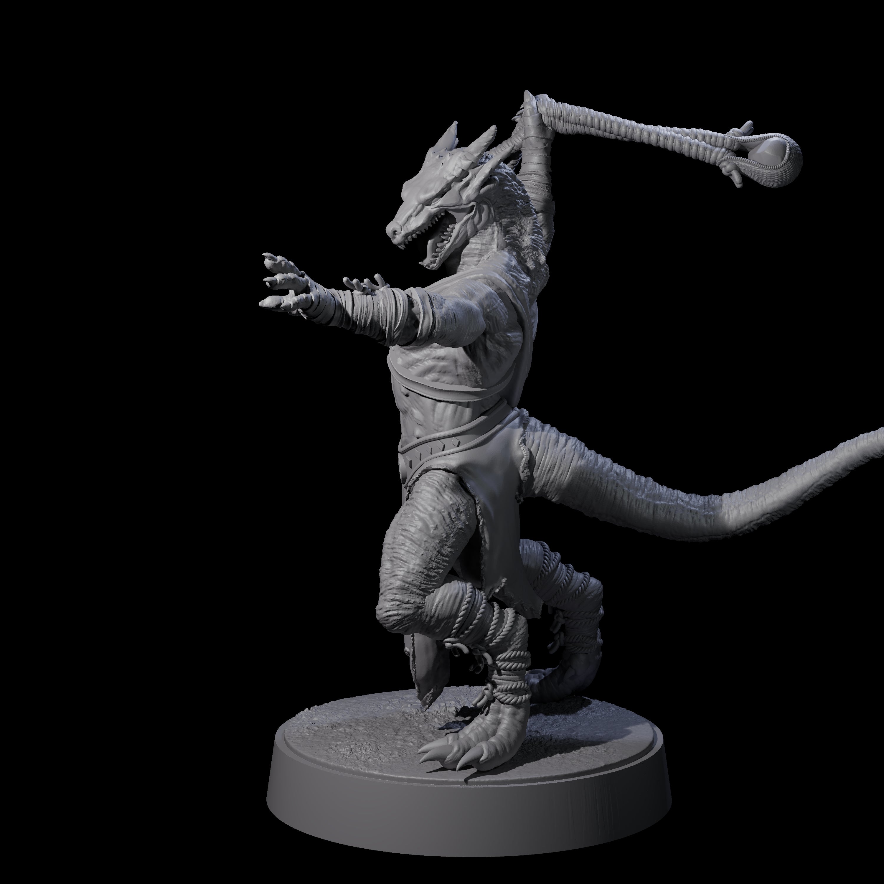 Shooting Kobold Slinger A Miniature for Dungeons and Dragons, Pathfinder or other TTRPGs