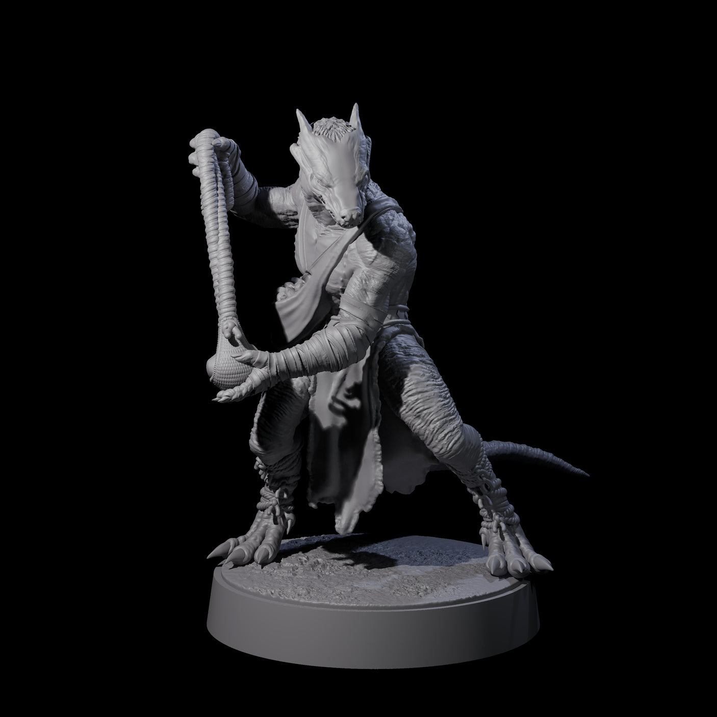 Shooting Kobold Slinger B Miniature for Dungeons and Dragons, Pathfinder or other TTRPGs