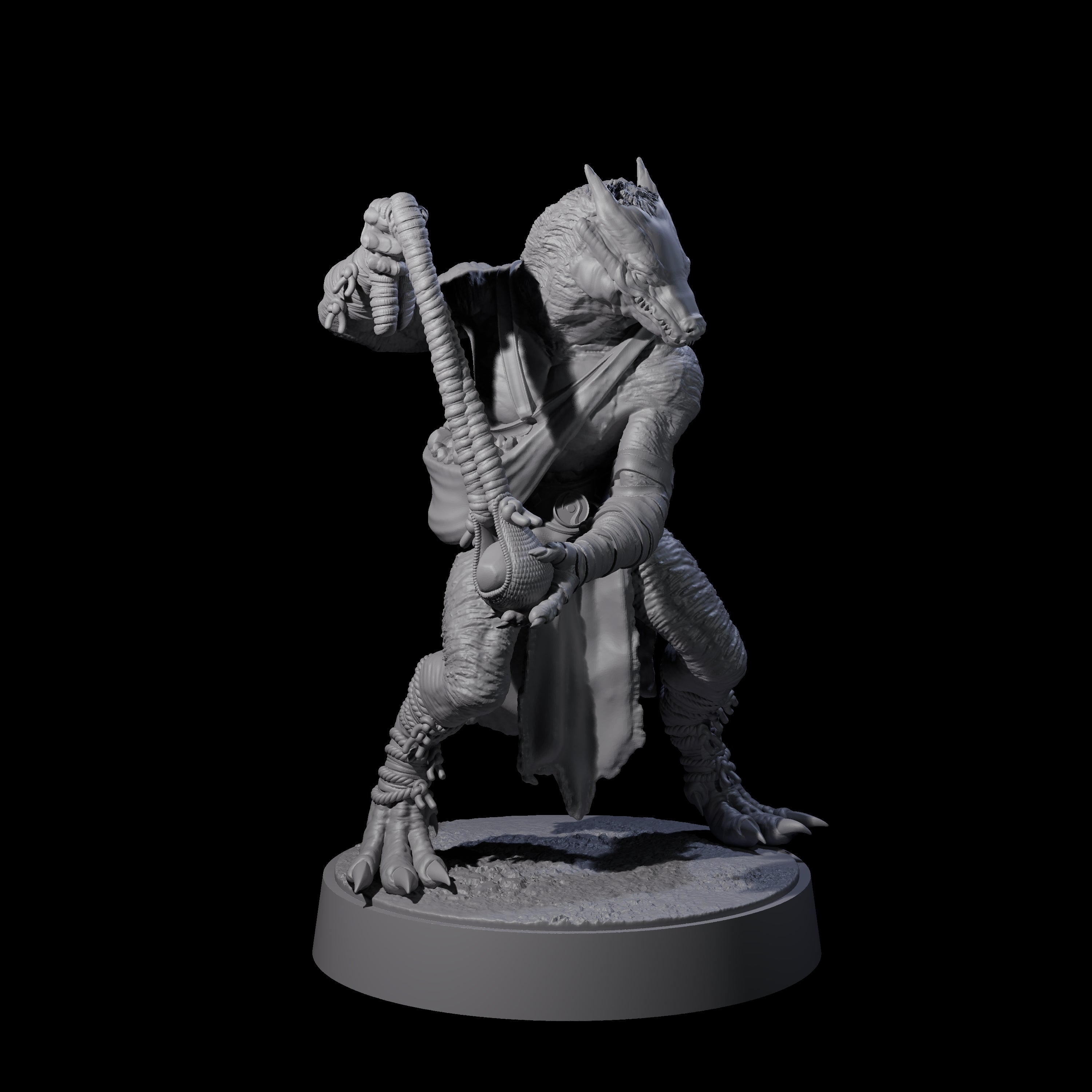 Shooting Kobold Slinger B Miniature for Dungeons and Dragons, Pathfinder or other TTRPGs