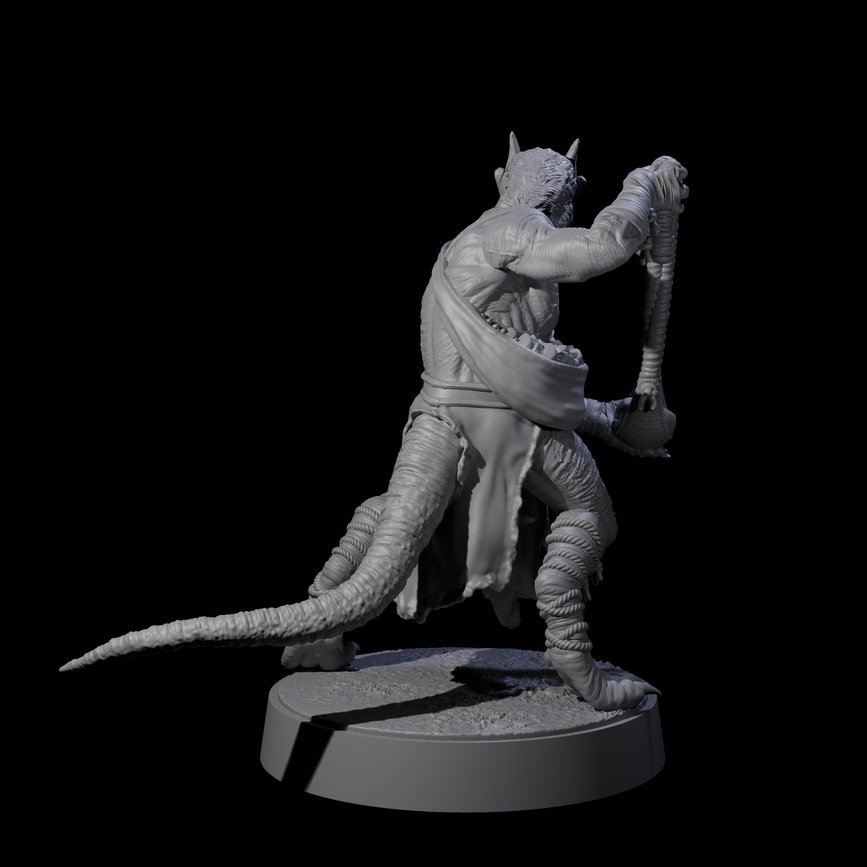 Shooting Kobold Slinger B Miniature for Dungeons and Dragons, Pathfinder or other TTRPGs