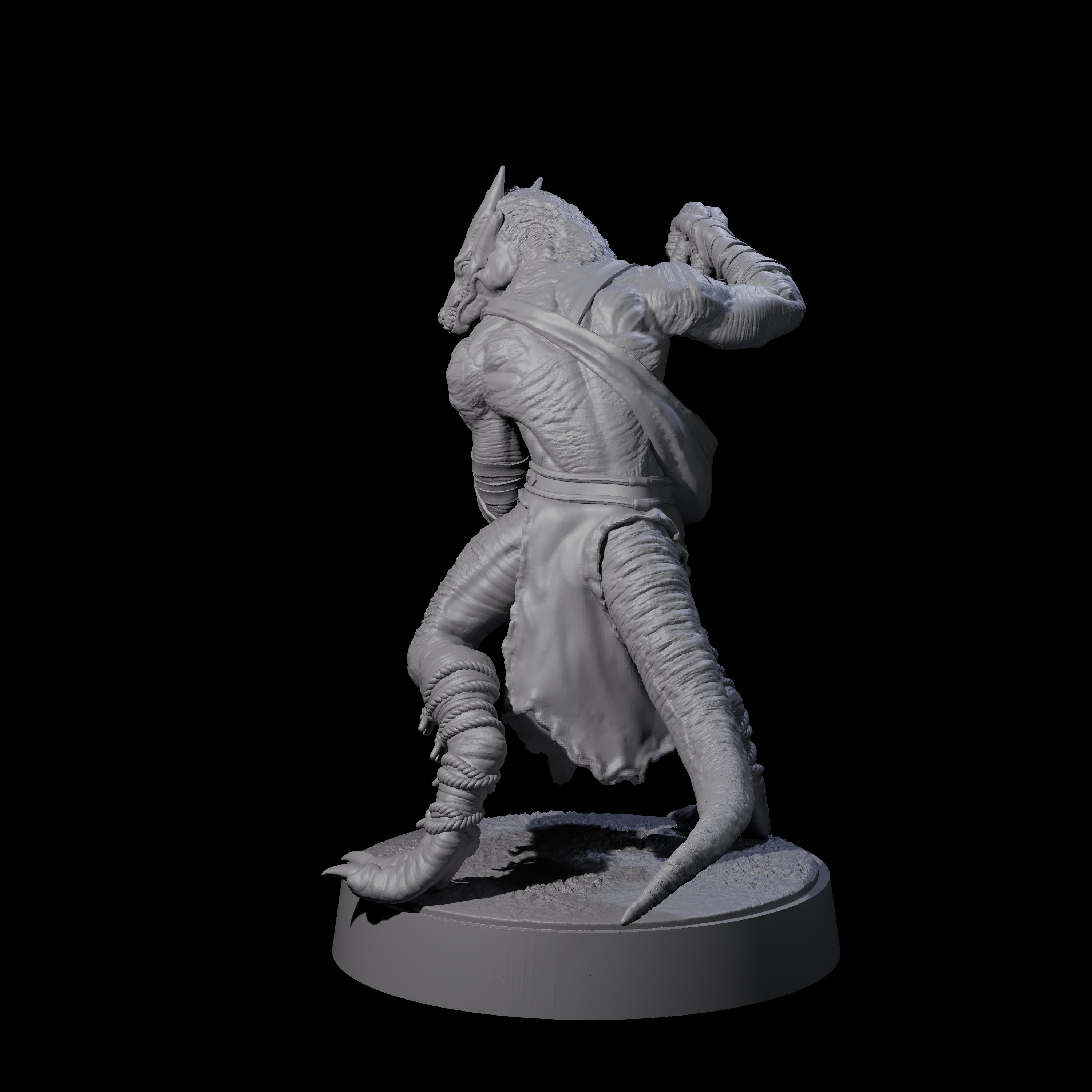 Shooting Kobold Slinger B Miniature for Dungeons and Dragons, Pathfinder or other TTRPGs