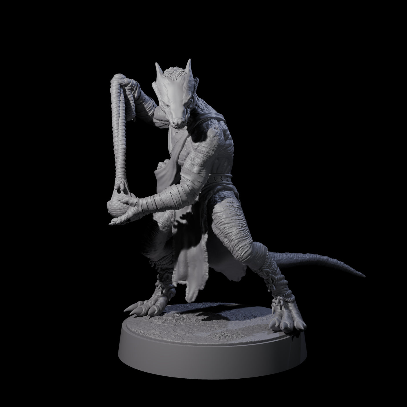 Shooting Kobold Slinger B Miniature for Dungeons and Dragons, Pathfinder or other TTRPGs