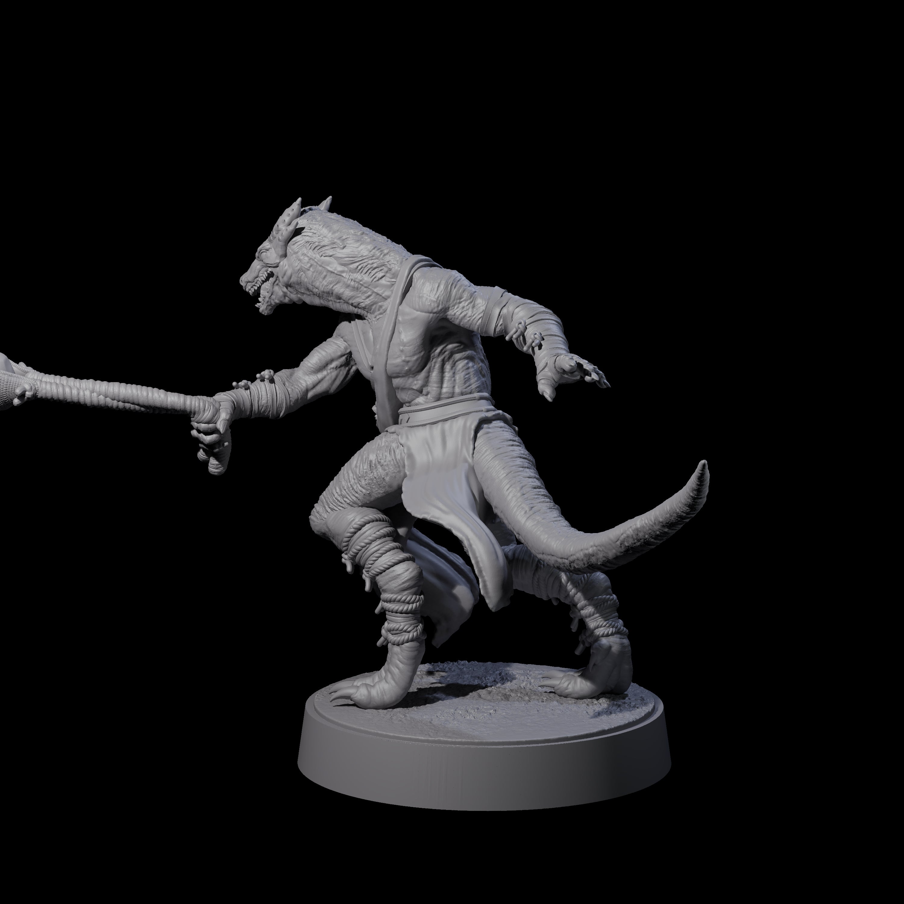 Shooting Kobold Slinger C Miniature for Dungeons and Dragons, Pathfinder or other TTRPGs